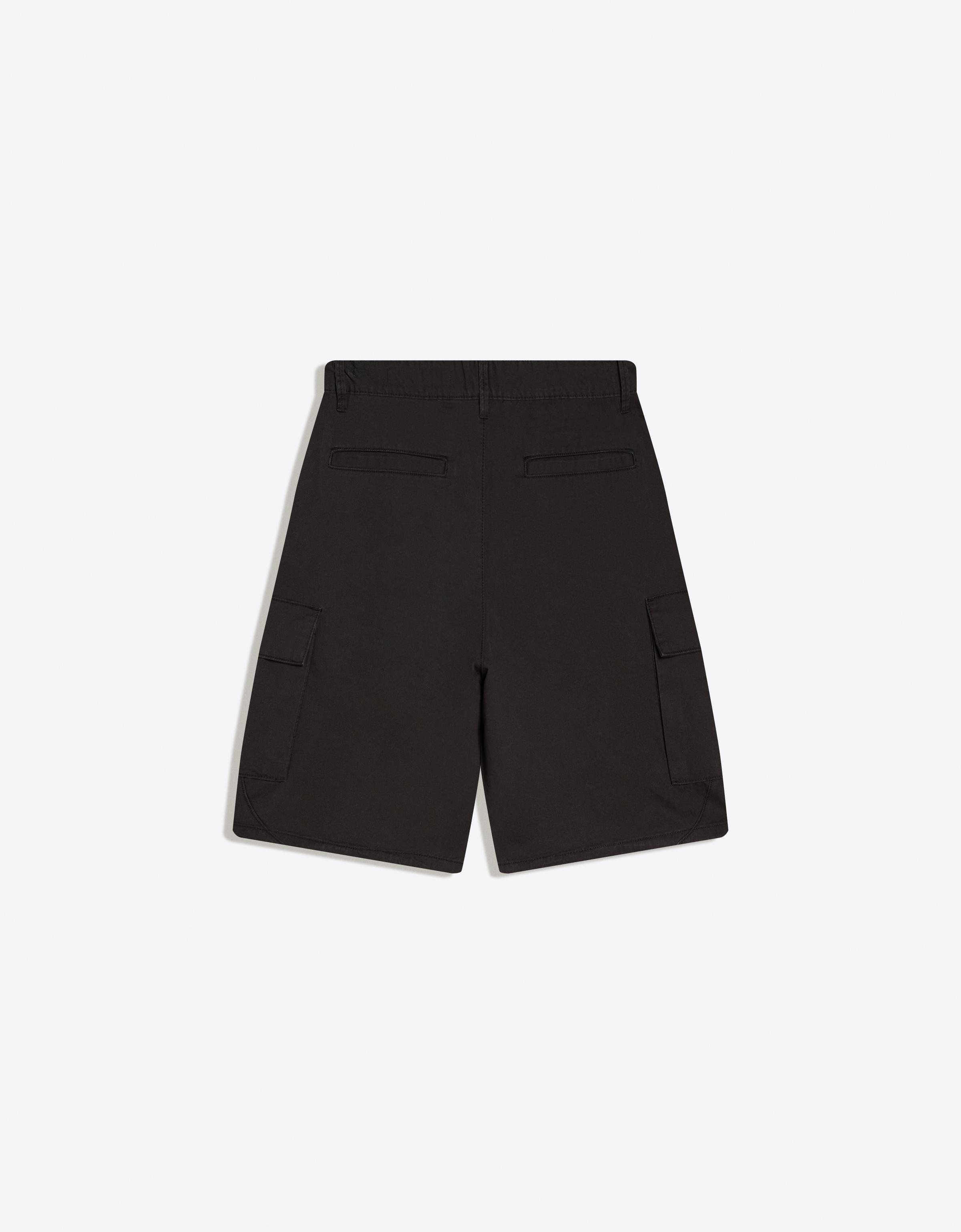 Bershka Geniş paça kargo bermuda görsel 8