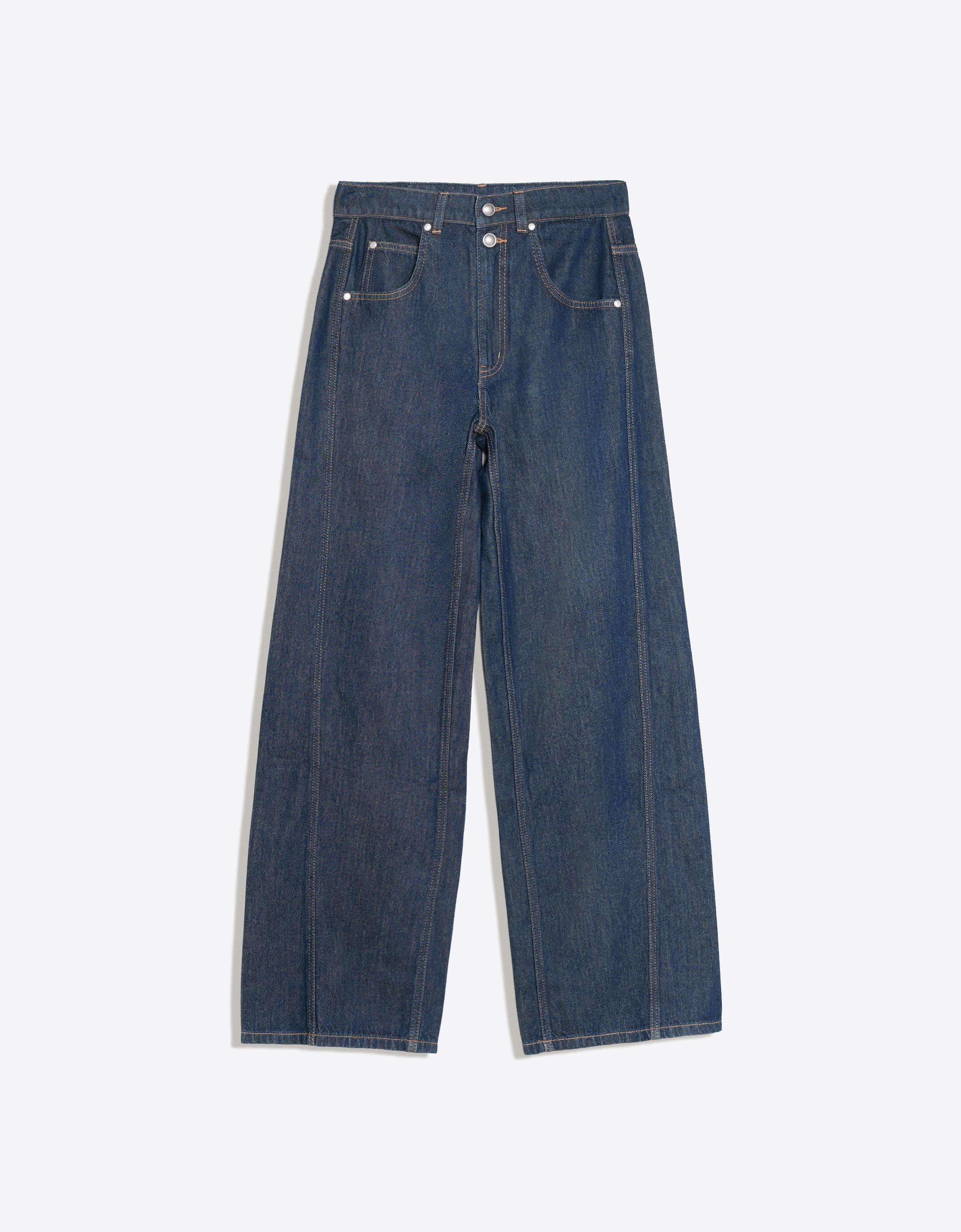Bershka Yüksek bel barrel fit jean görsel 3