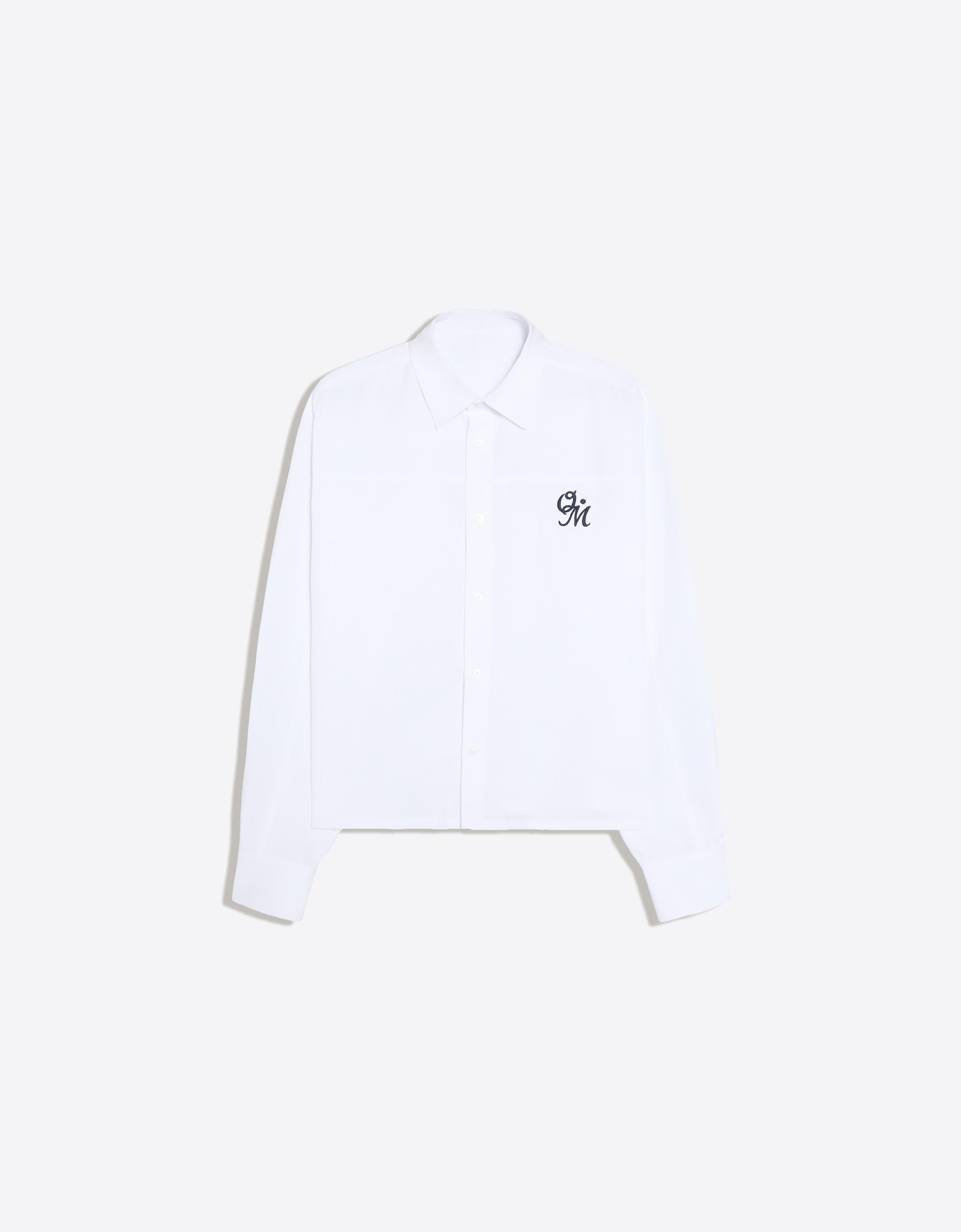 Long sleeve print shirt — White