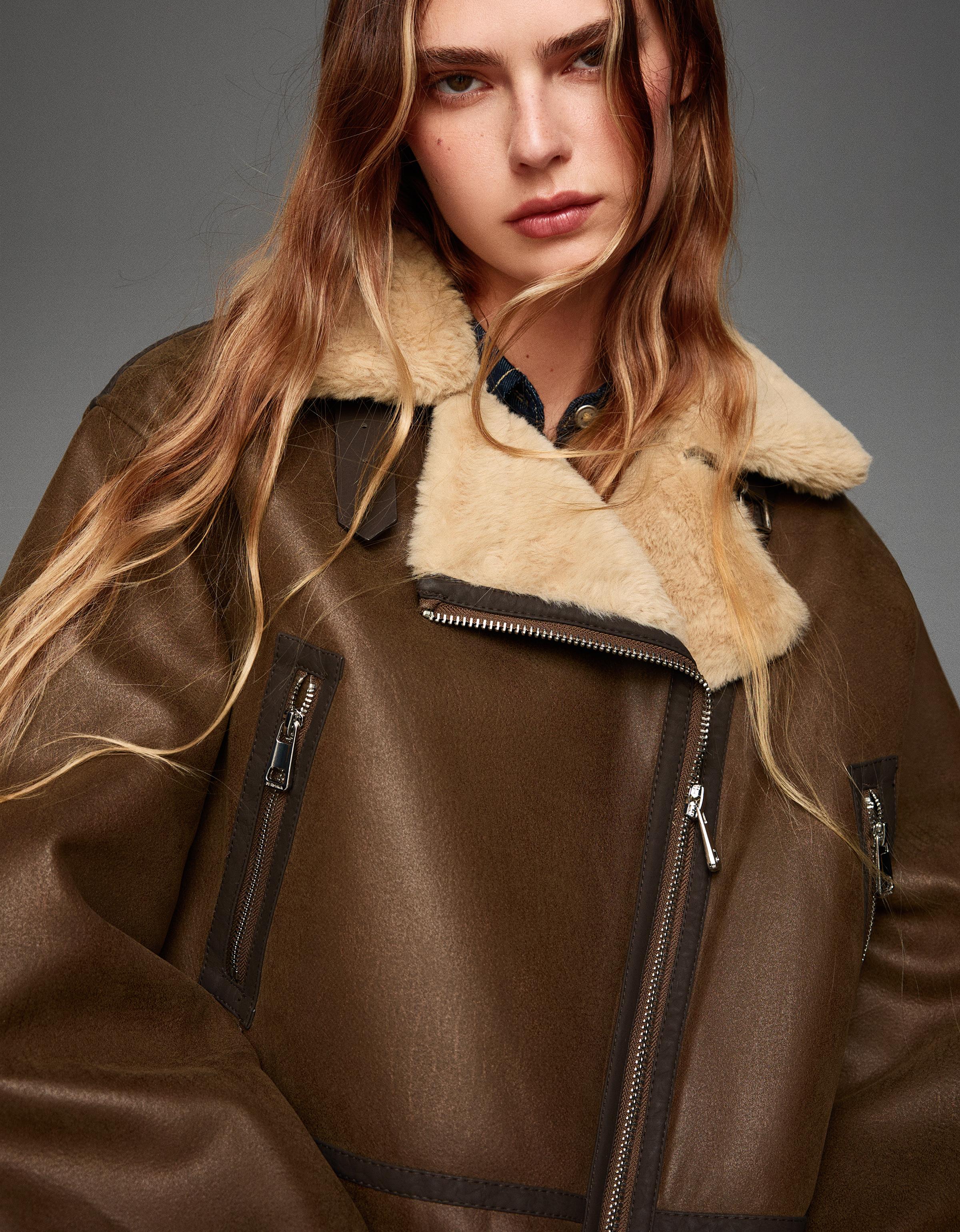 Kurze Doubleface-Jacke - Jacken und Trenchcoats - Damen | Bershka