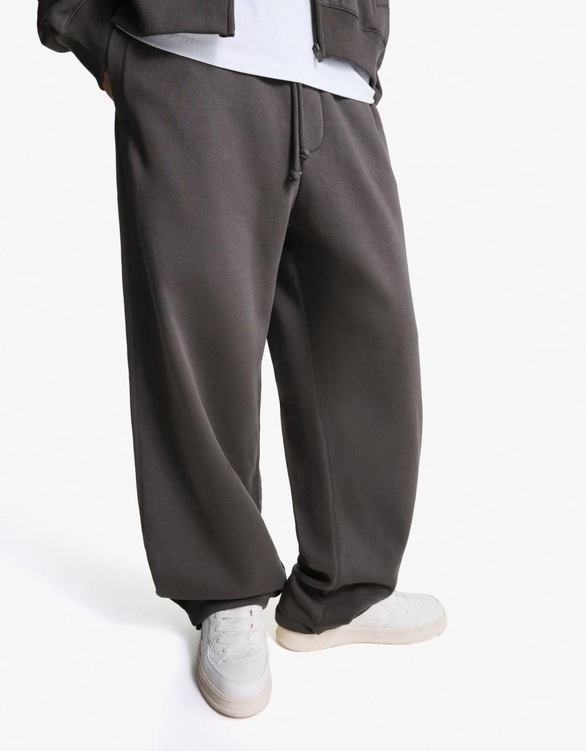 Pantaloni balloon fit-Grigio
