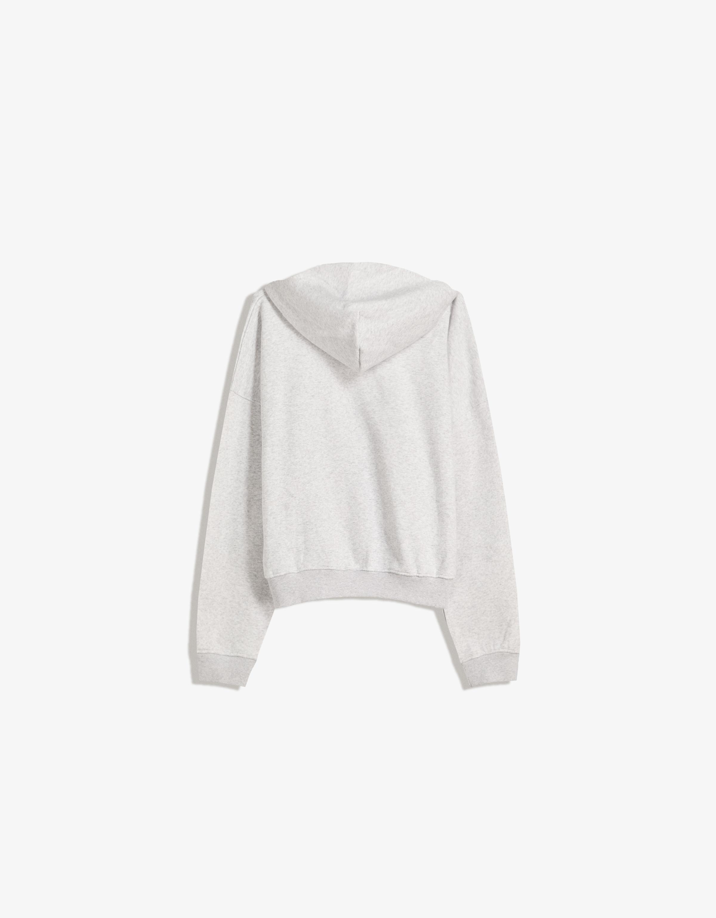 Kapüşonlu oversize fermuarlı sweatshirt - Görsel 11