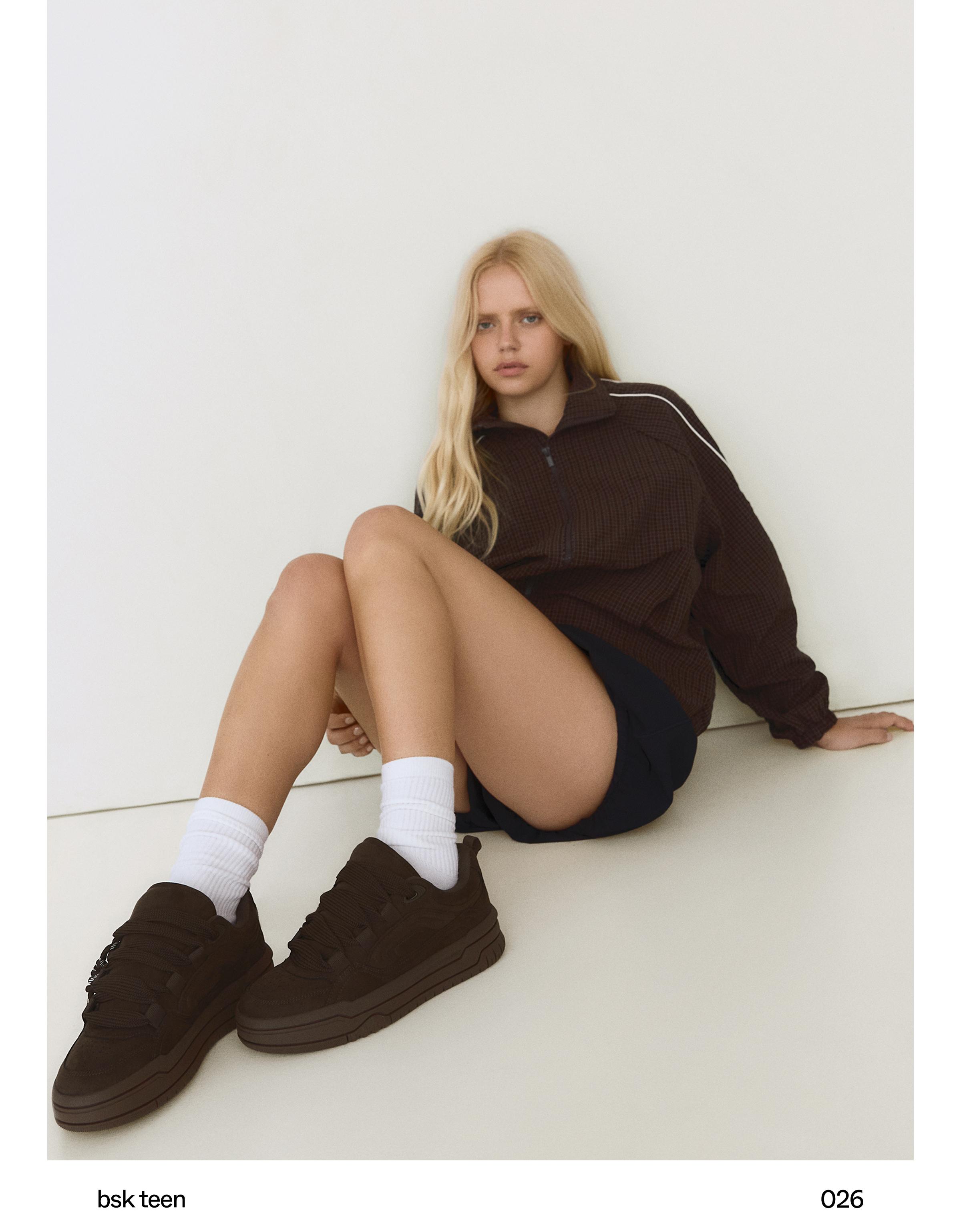 Chunky skate trainers — Brown