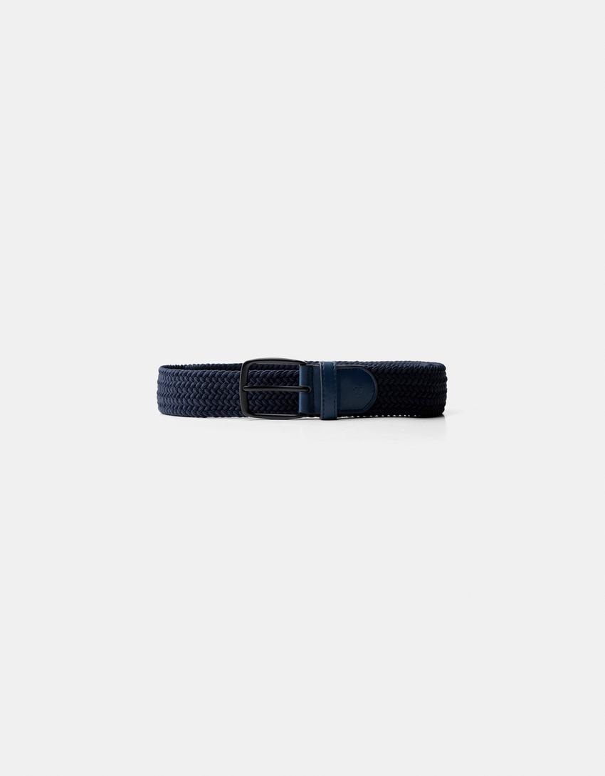 Braided belt-Navy