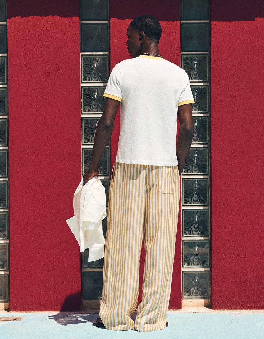 Super baggy pajama-style trousers-Camel