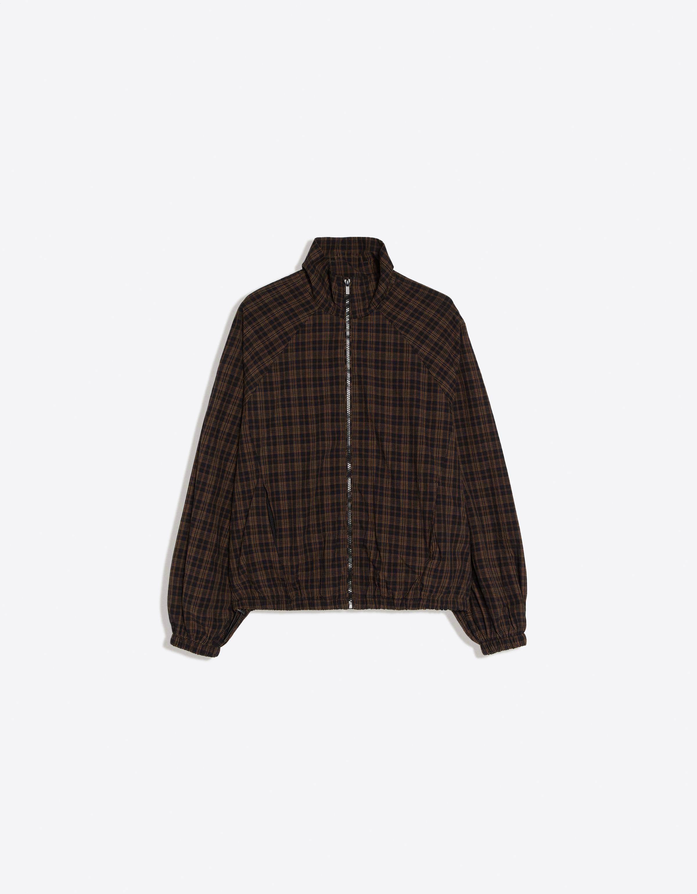 Lightweight check jacket — Brown