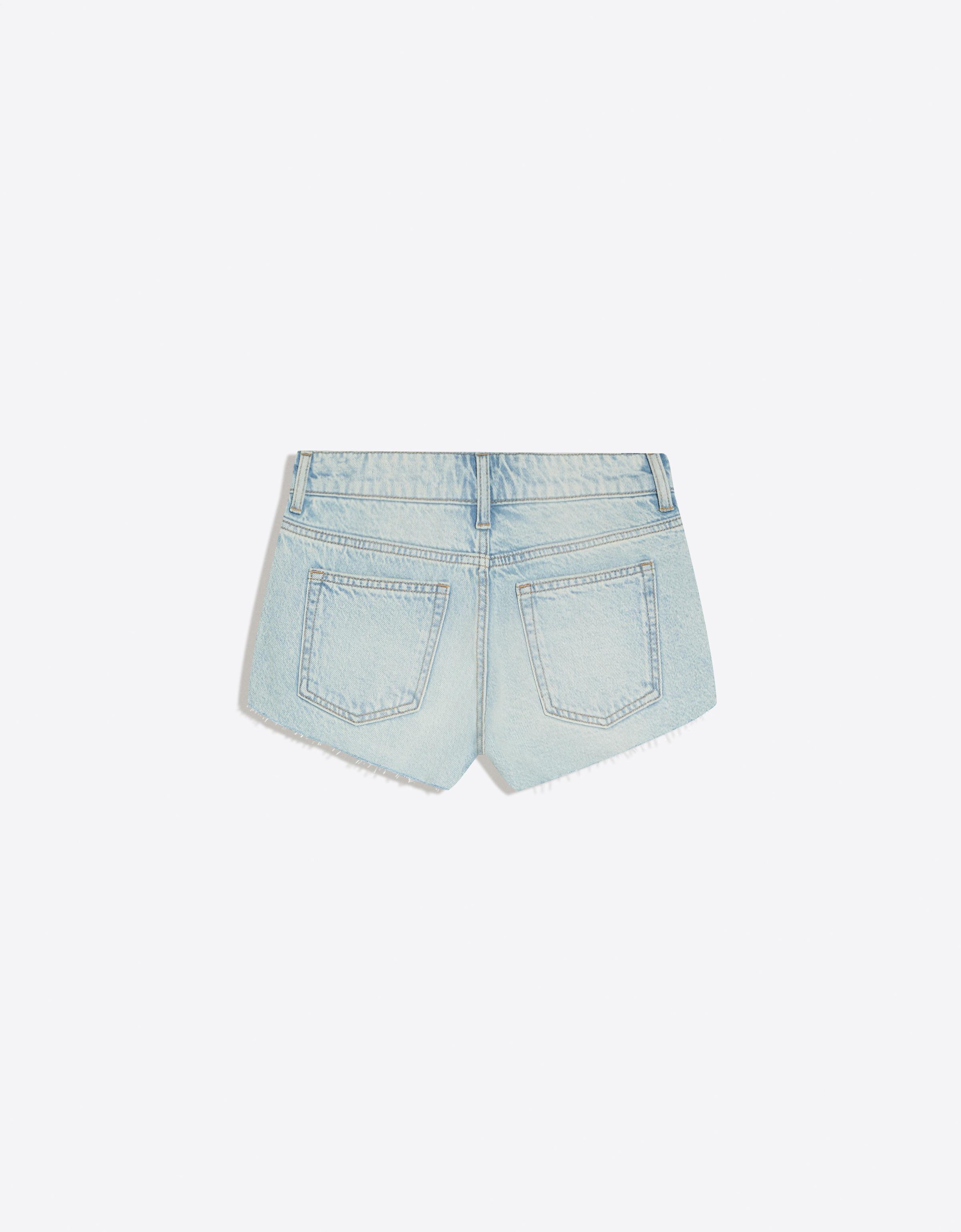 Shimmery denim shorts