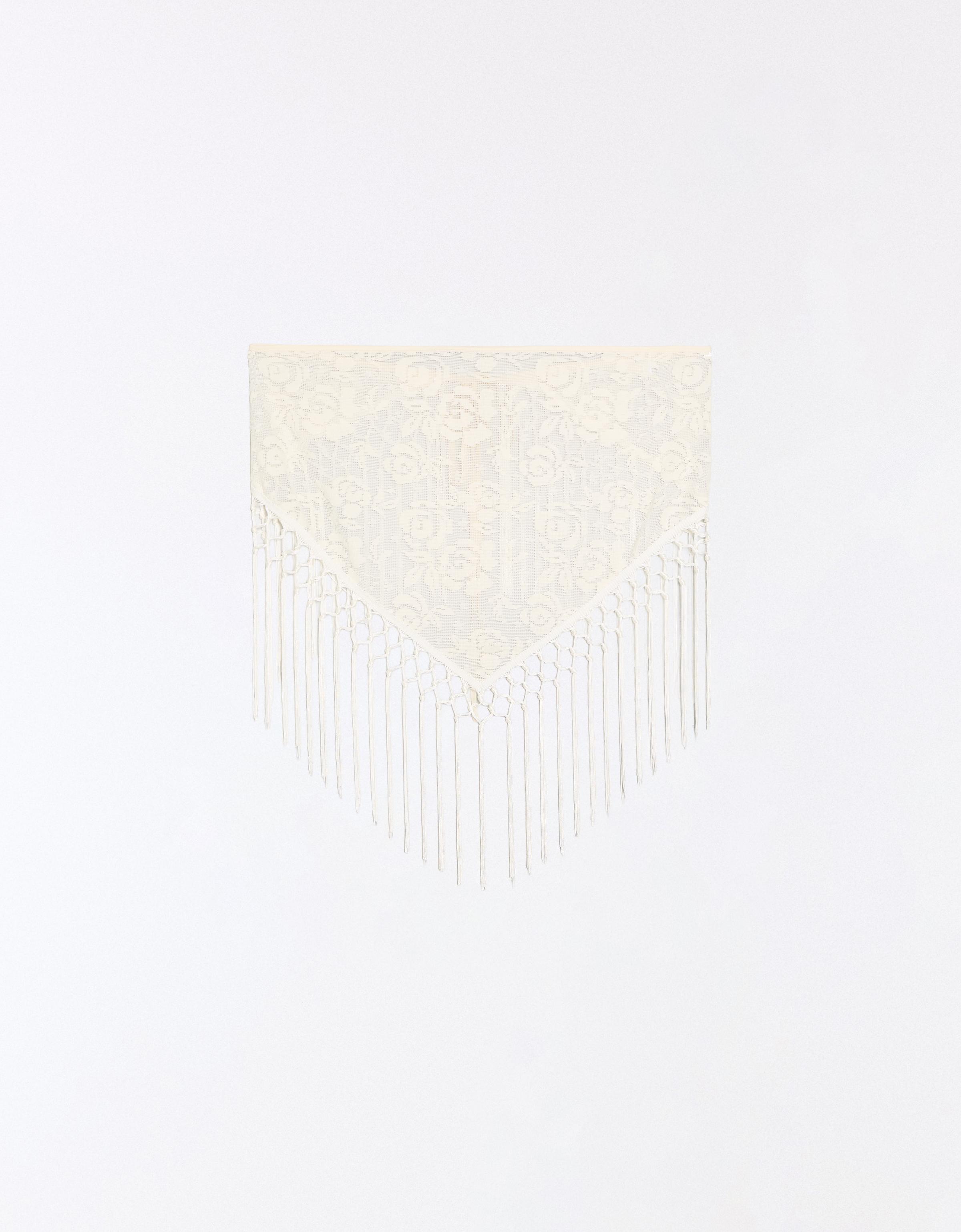 Fringed upholstery overskirt — Cream