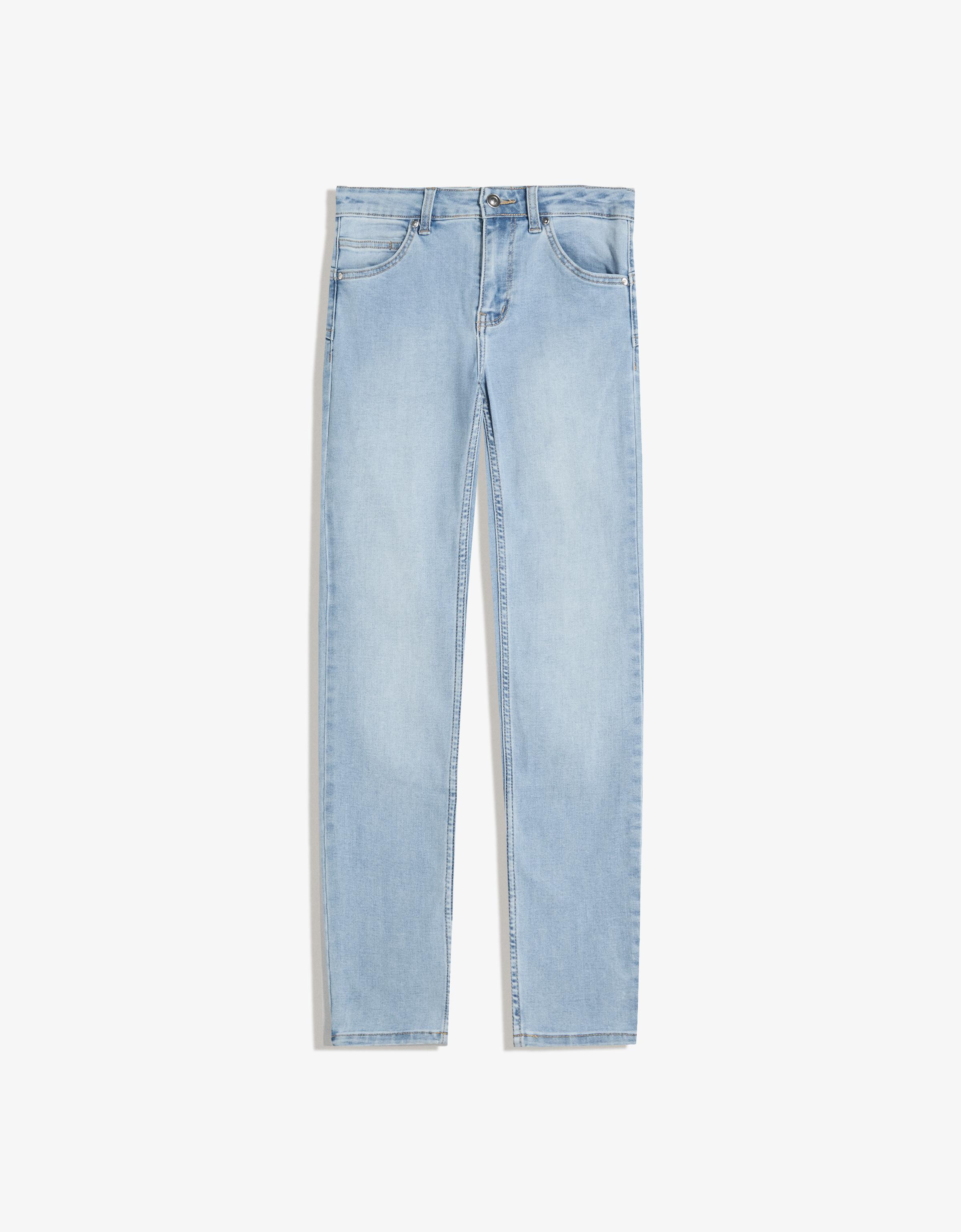 Bershka Skinny Push-Up Jeans Damen 44 Ausgewaschenes Blau