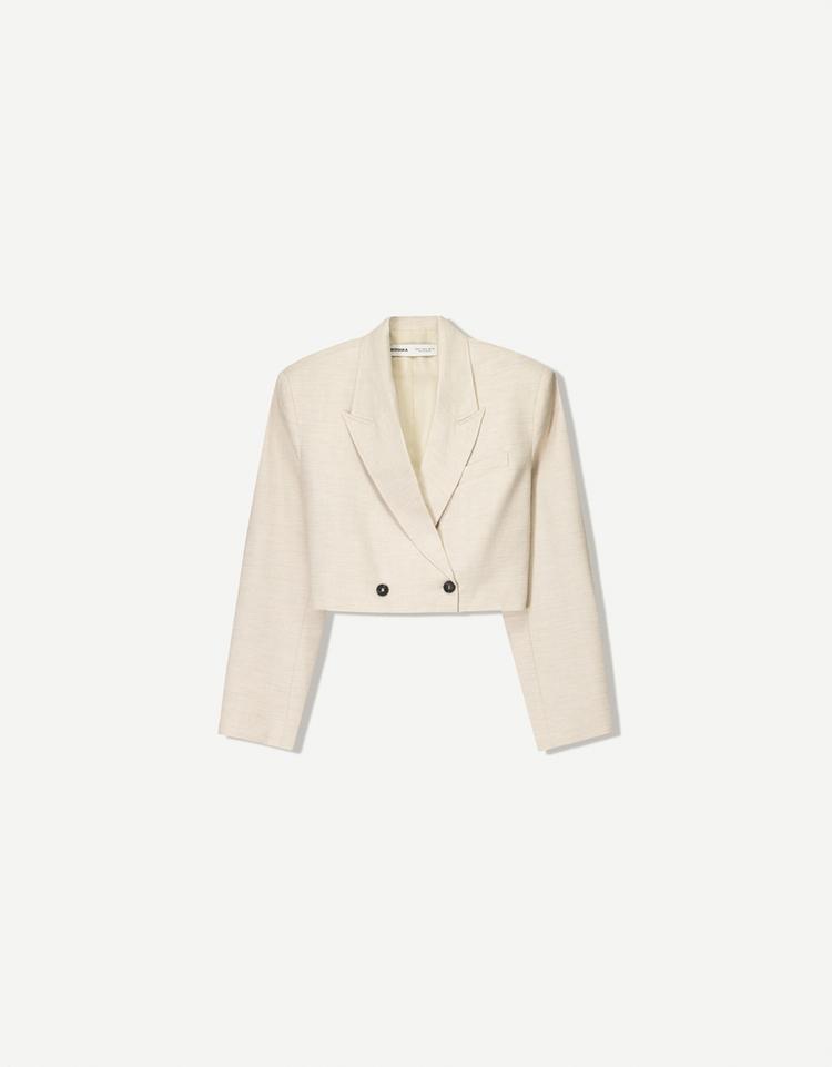 Double-breasted boxy fit blazer