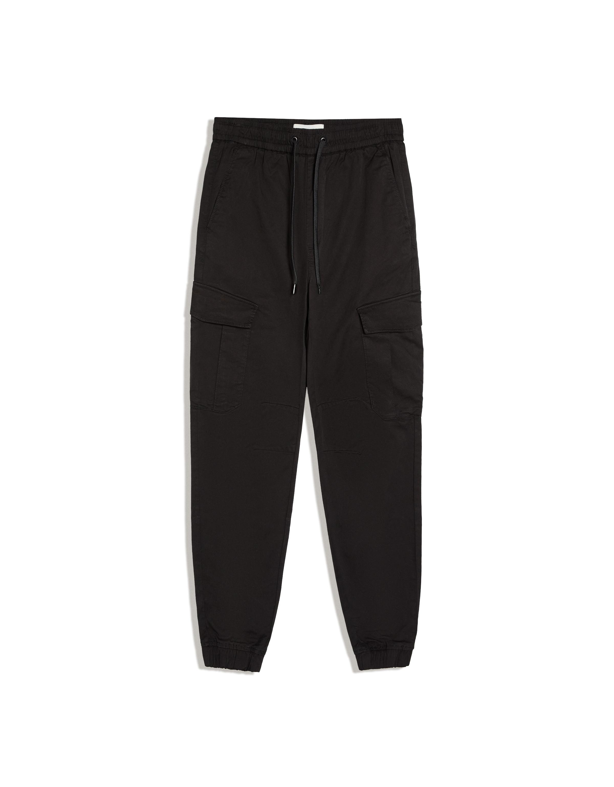 Slim fit cargo joggers — Black