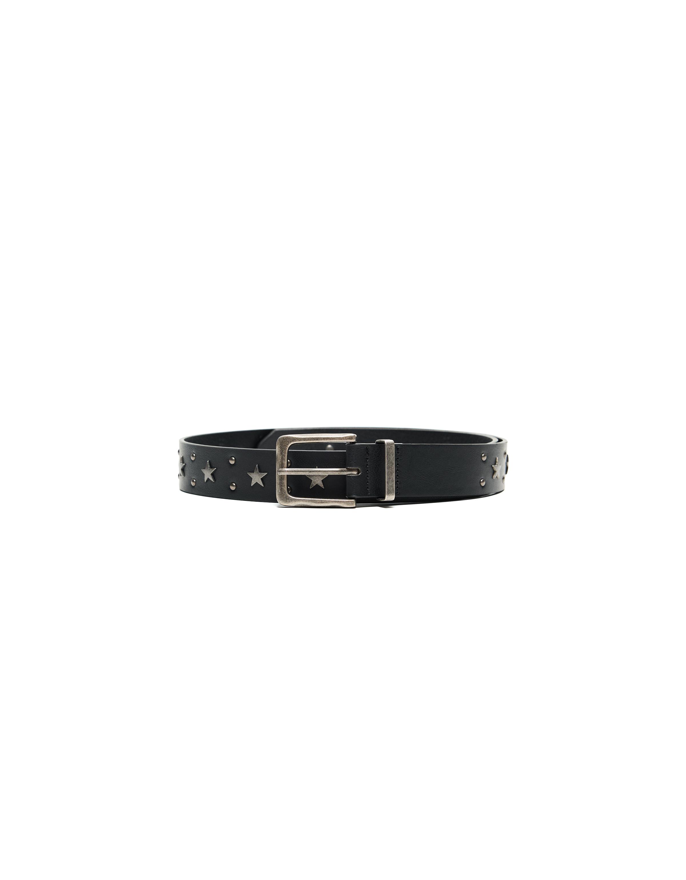 Star stud belt — Black