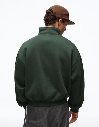 Half-length zip sweatshirt — Green 2