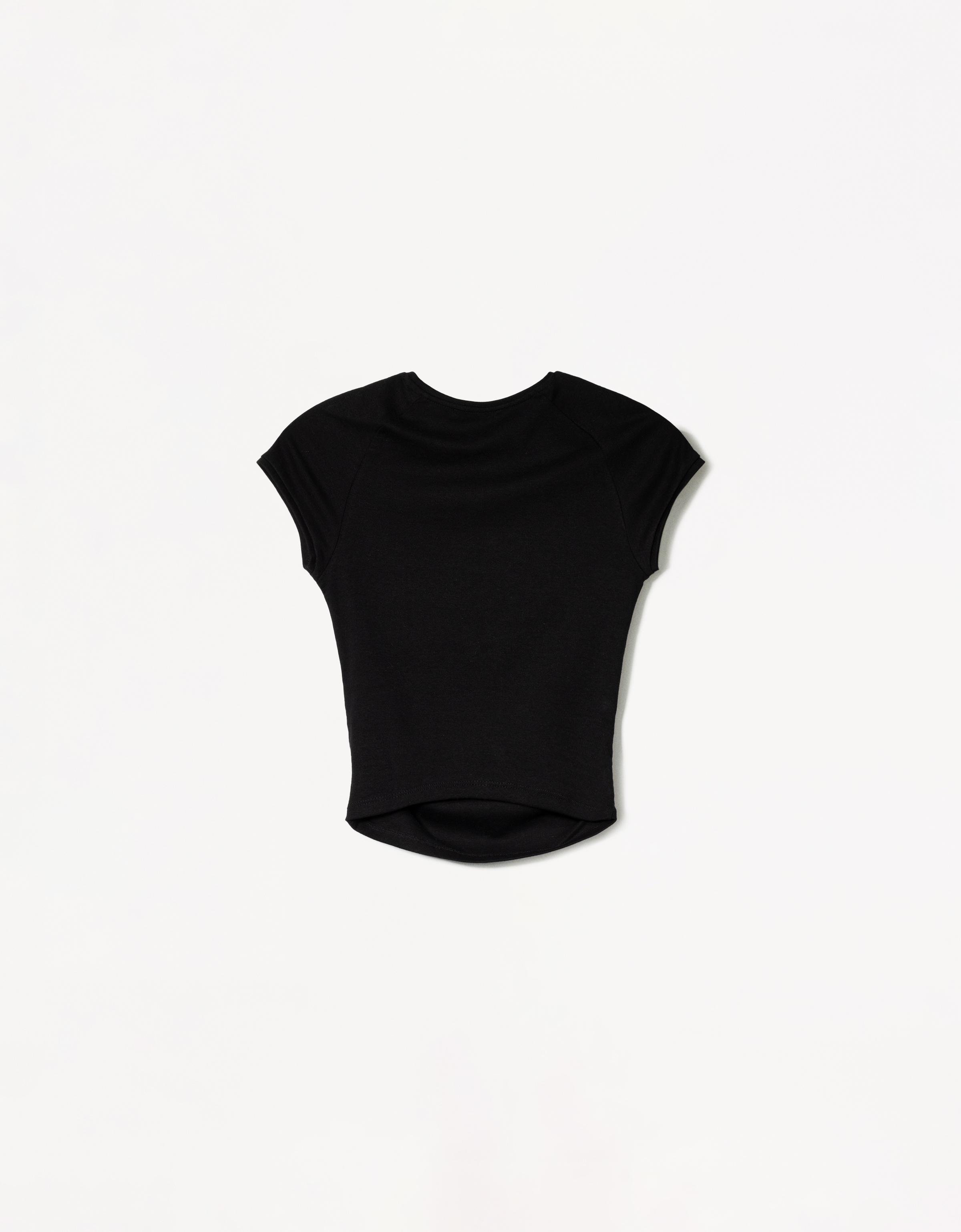 Short sleeve T-shirt with side gathering - T-shirts - BSK