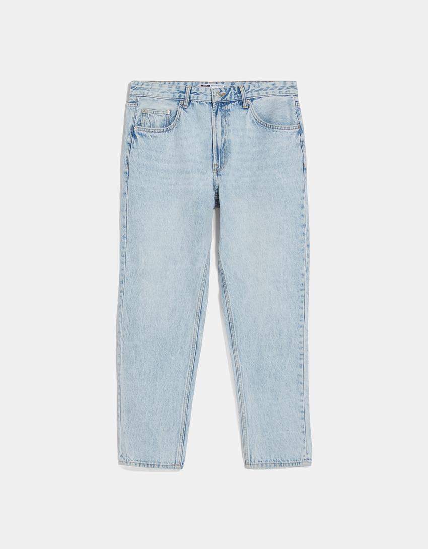 Jeans straight-Azul claro-5