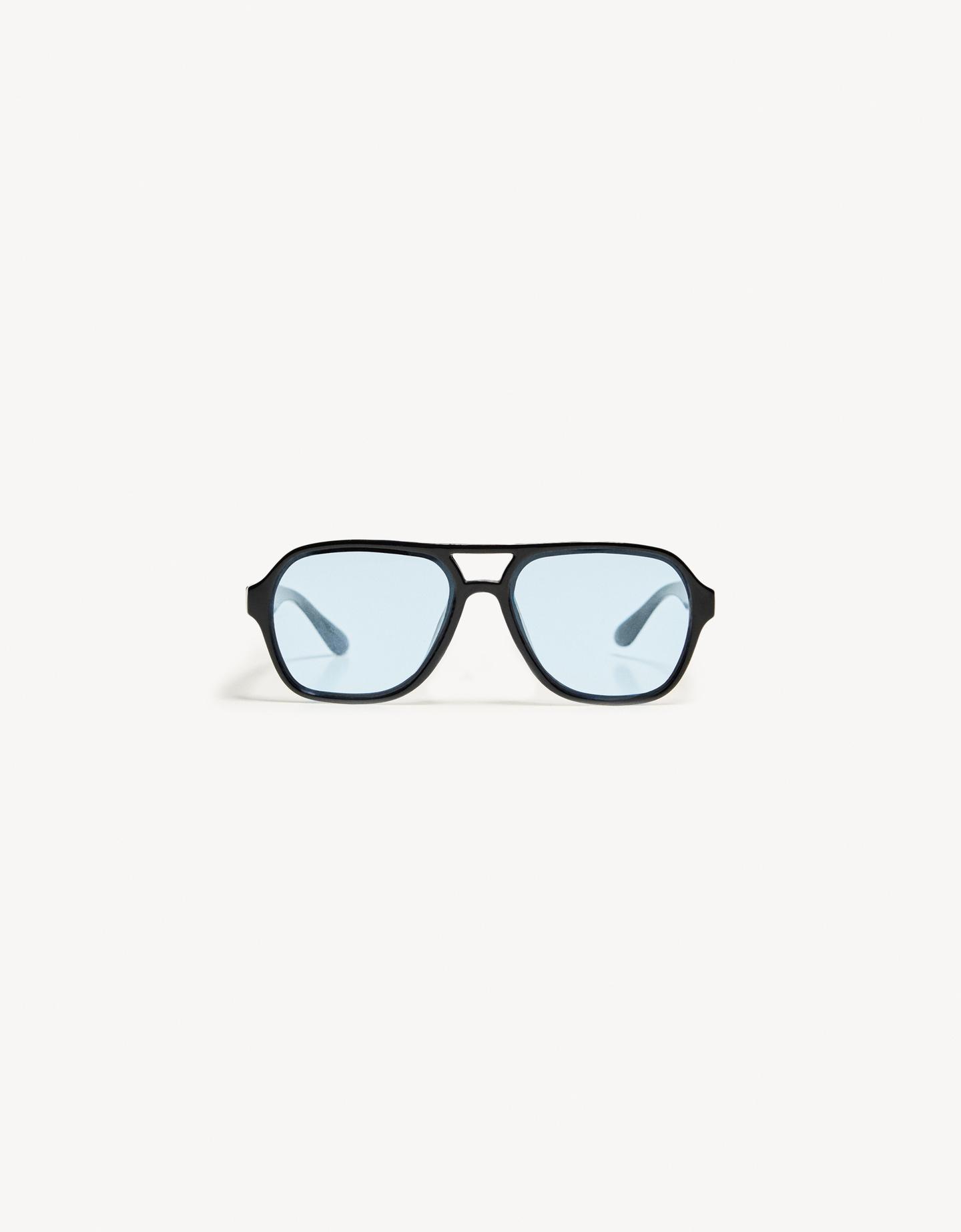 Bershka Sonnenbrille Mit Acetatgestell Damen Blau günstig online kaufen