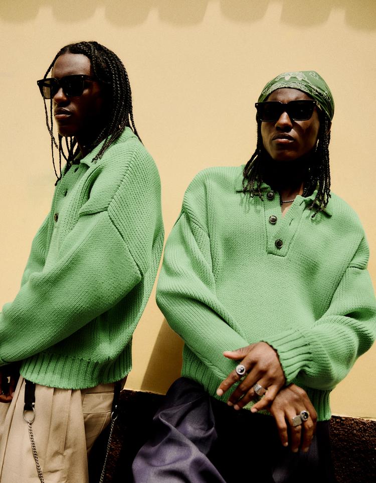 Boxy fit polo yaka kazak