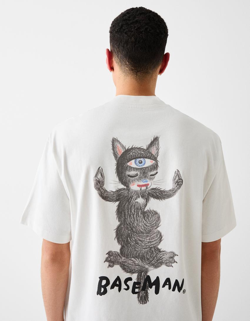 T-shirt Gary Baseman manches courtes boxy fit imprimé-Blanc-2