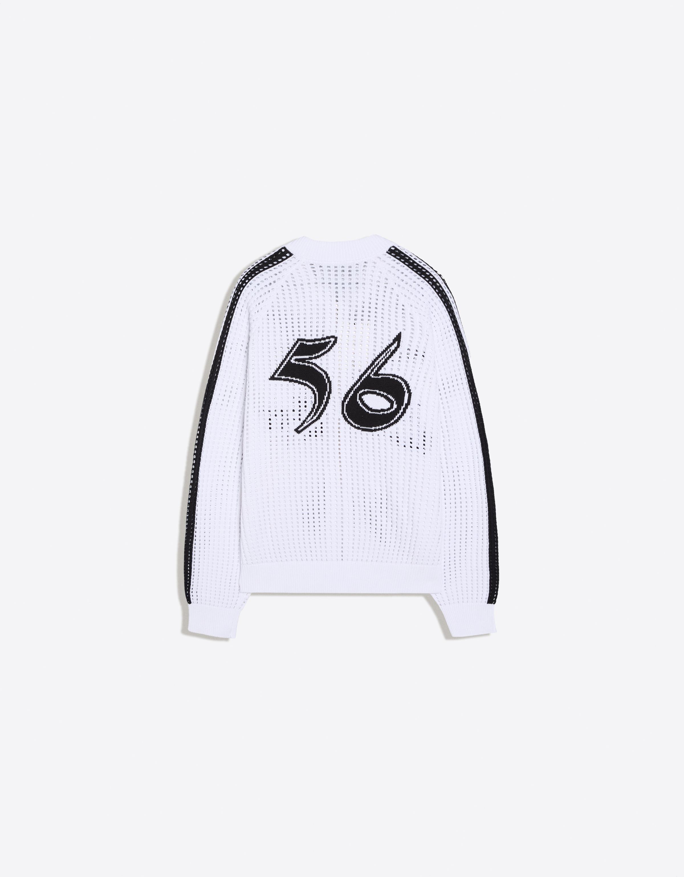 Retro mesh zip-up jacket — White