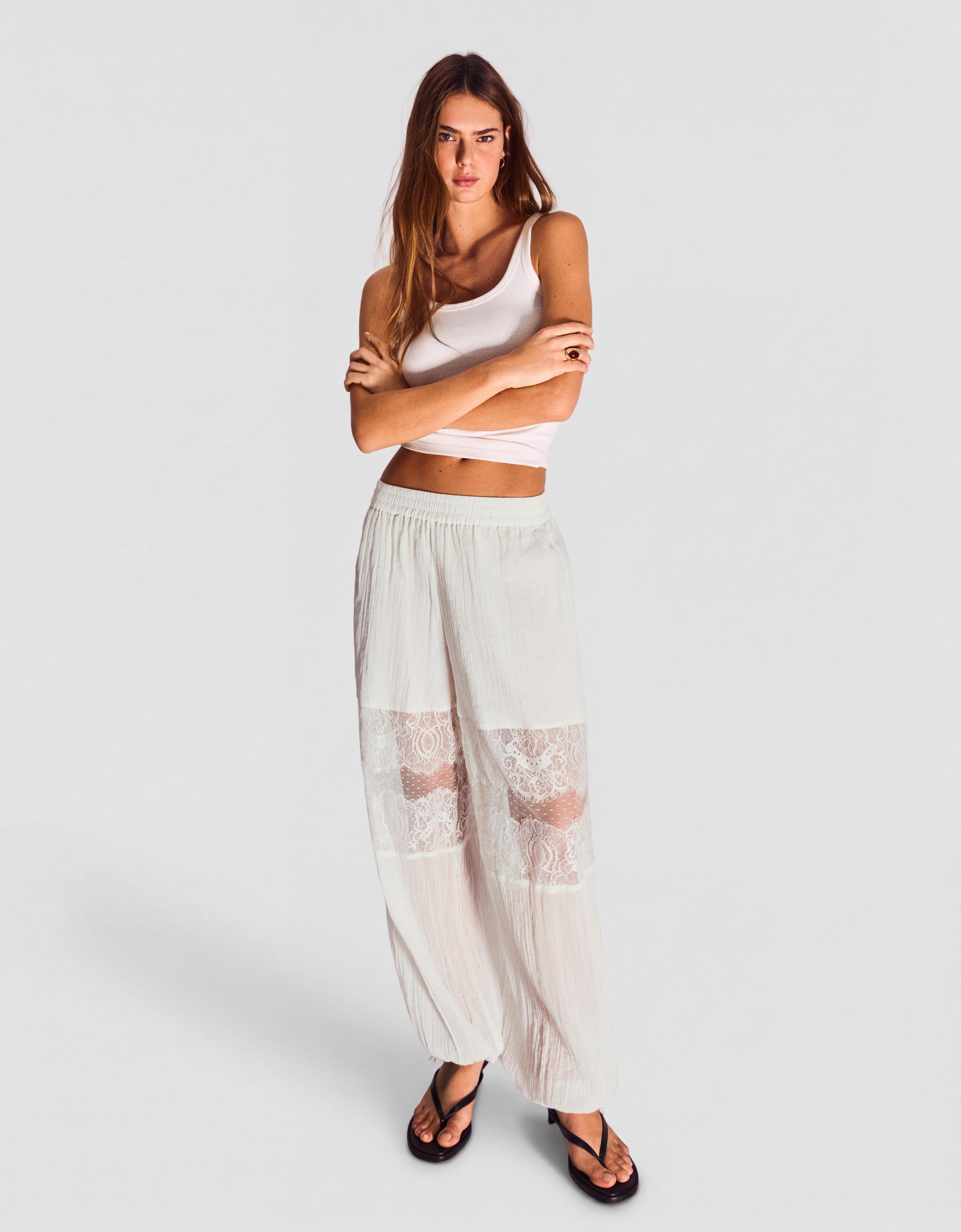 Dantelli şalvar pantolon - Görsel 23