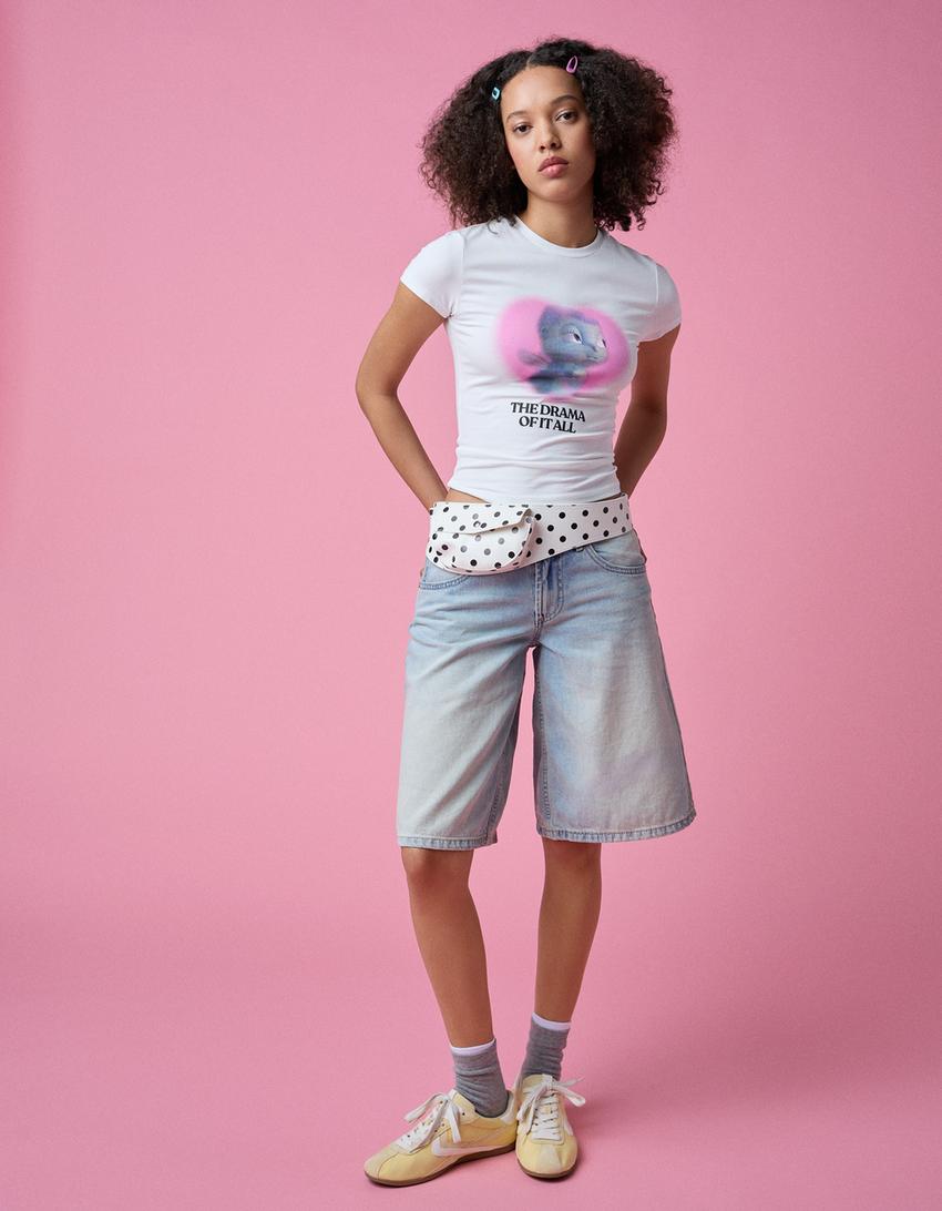 Bibble short sleeve print T-shirt-White