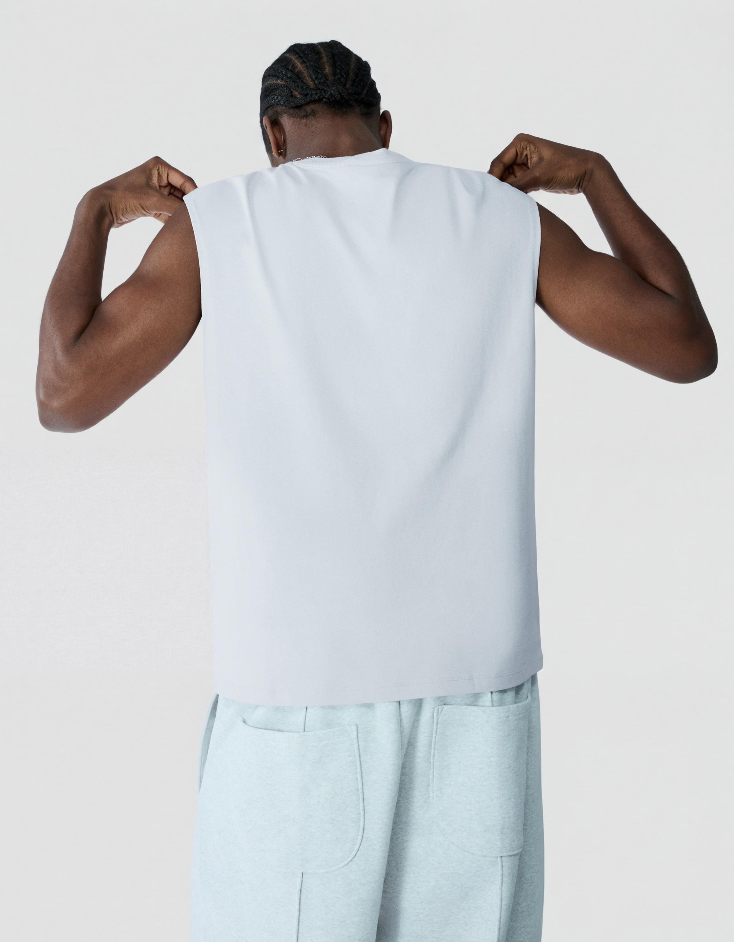 Sleeveless T-shirt — Stone