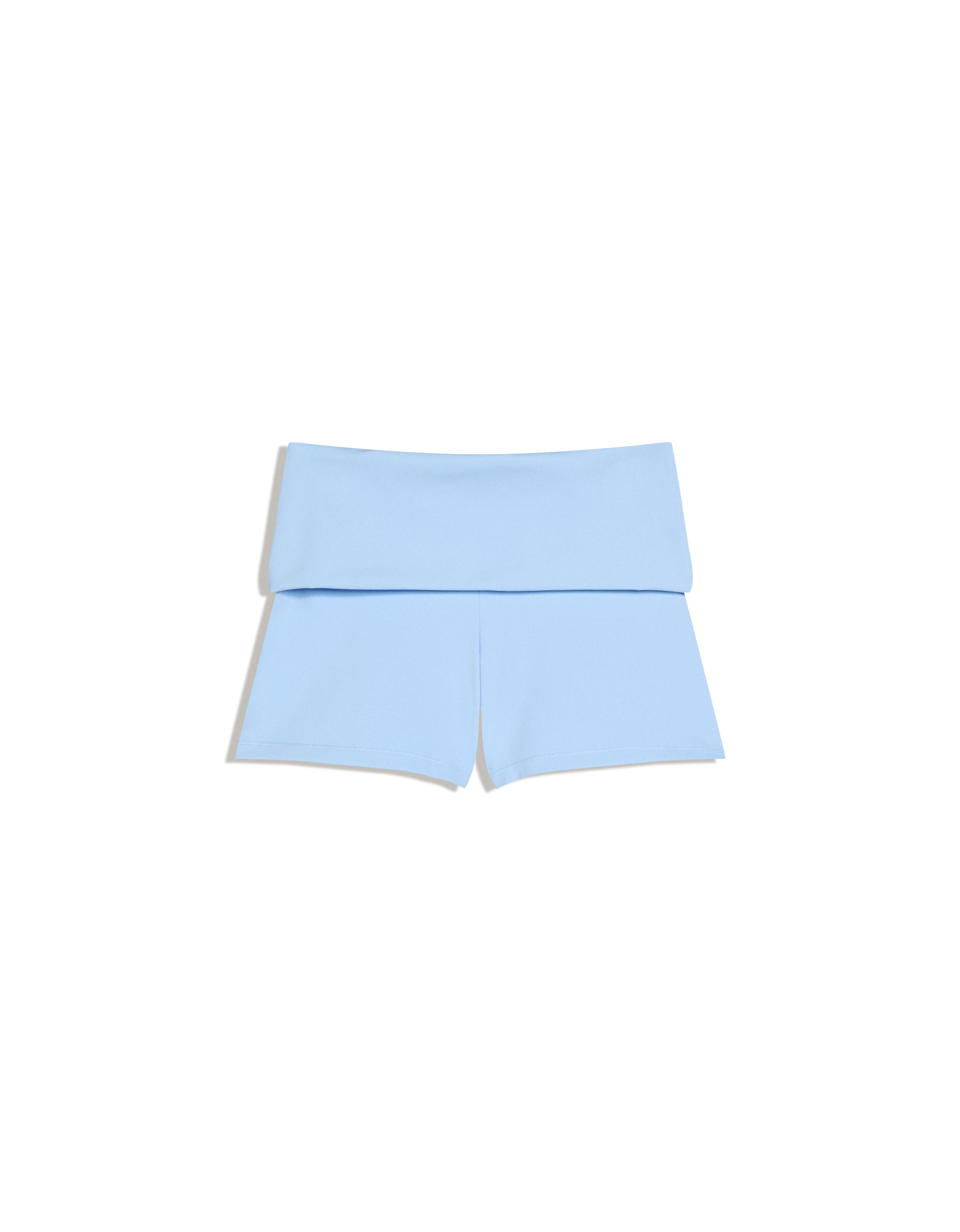 Technical shorts with turned-up waist