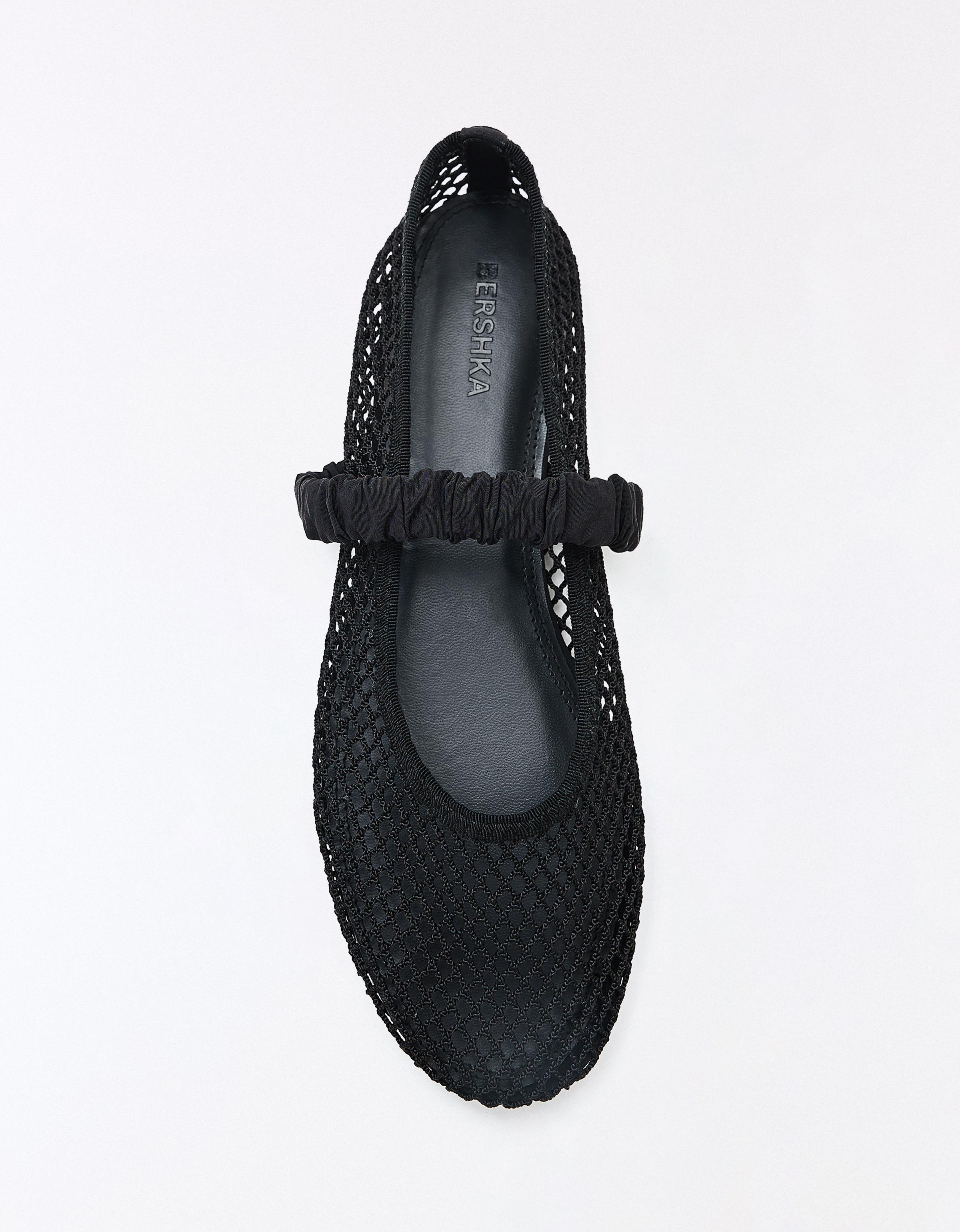 MESH BALLERINAS — BLACK