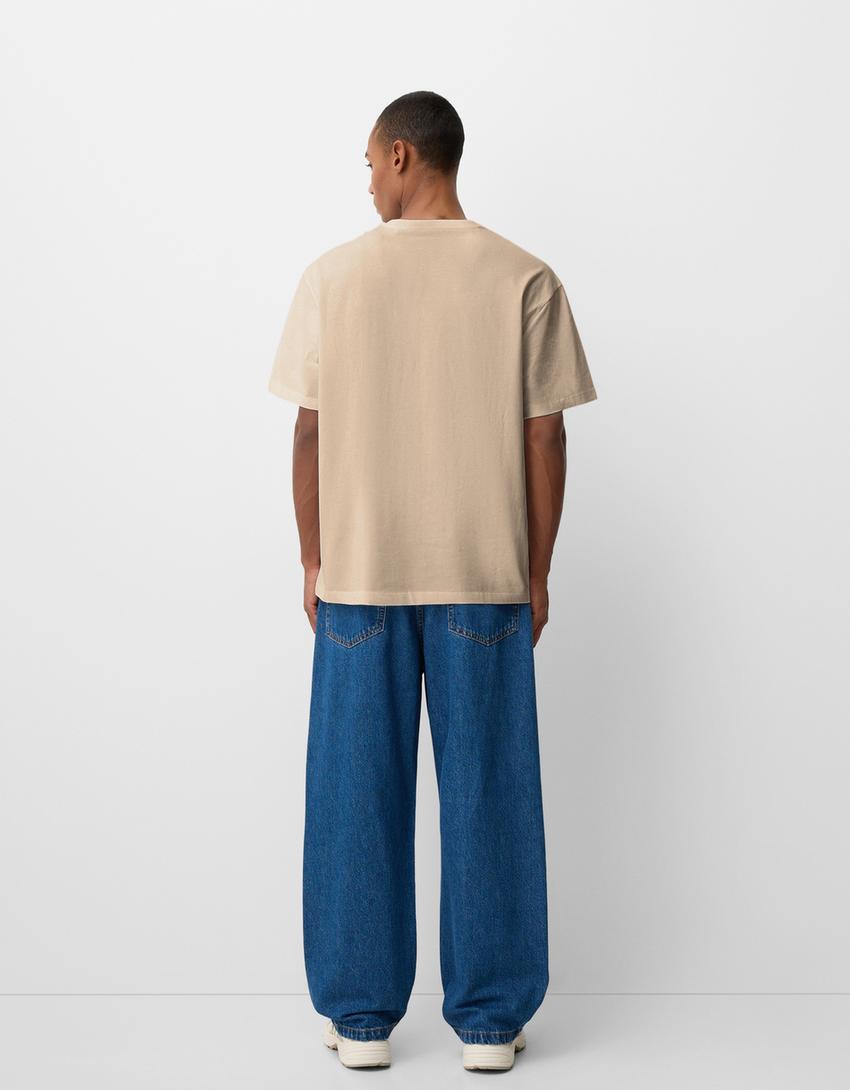 T-shirt Utagawa Kunisada & Utagawa Yoshitora de manga curta-Caramelo-2