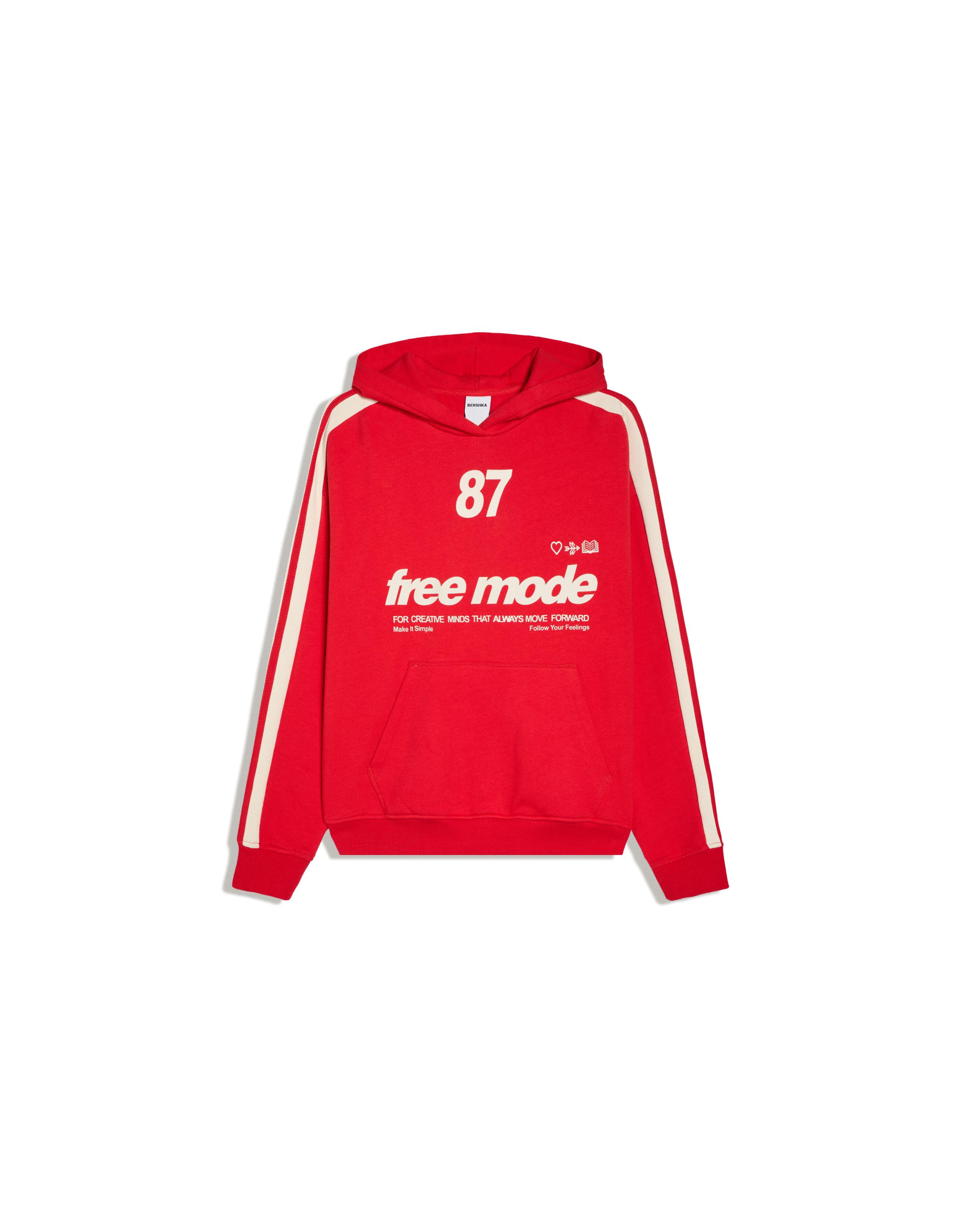 Printed hoodie — Red