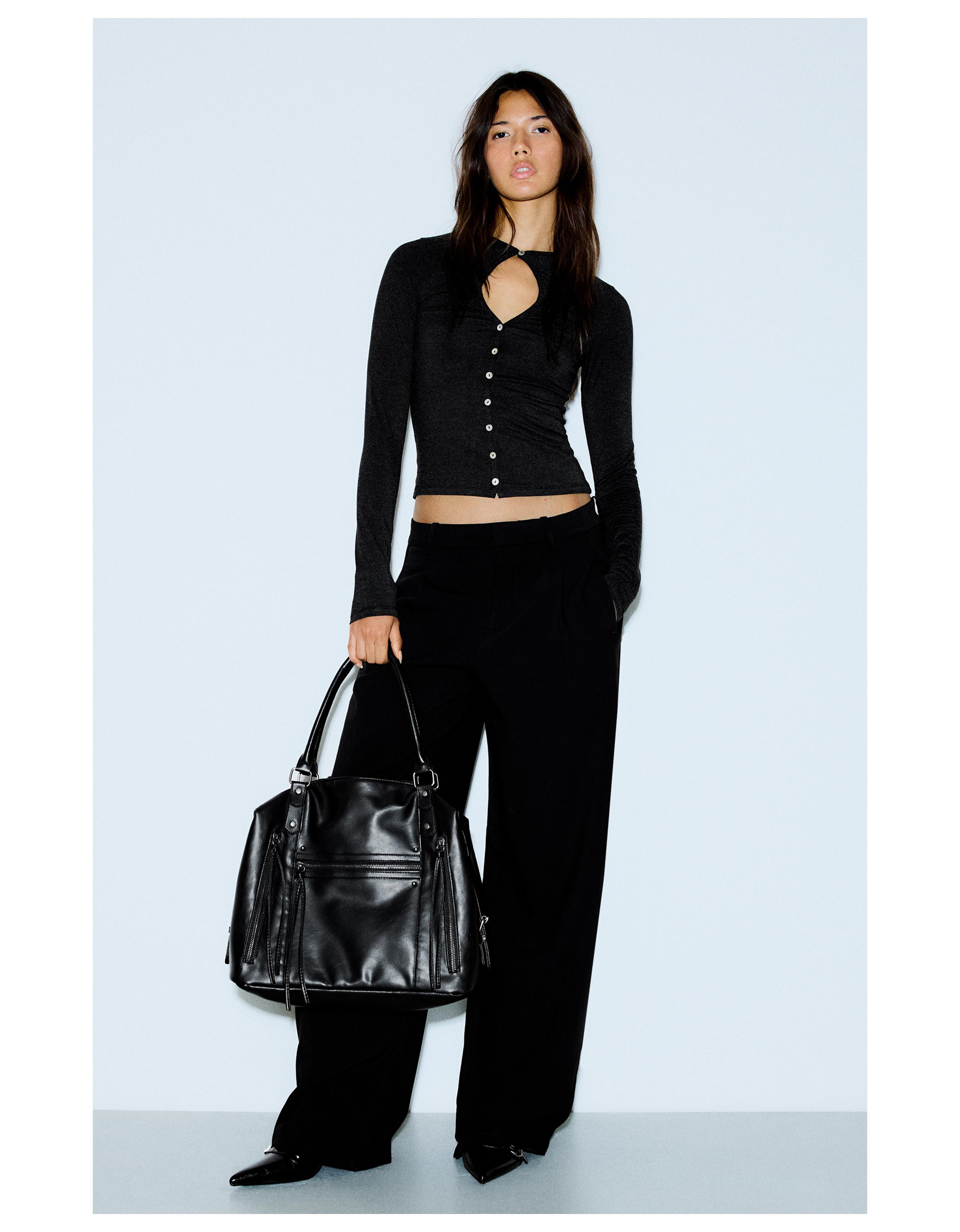 Zip-up bowling bag — Black