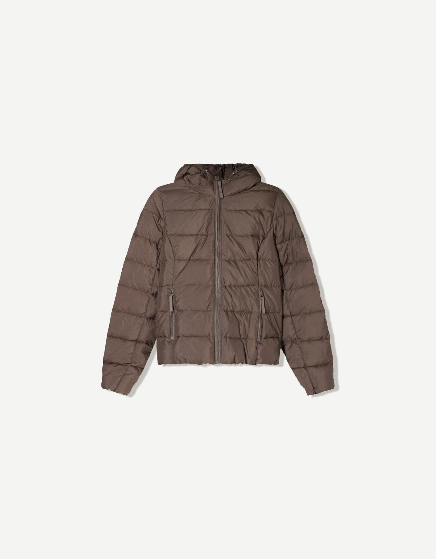Bershka lekka kurtka pikowana brązowy