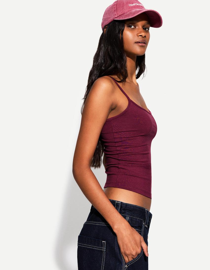 Tank top-Burgundy