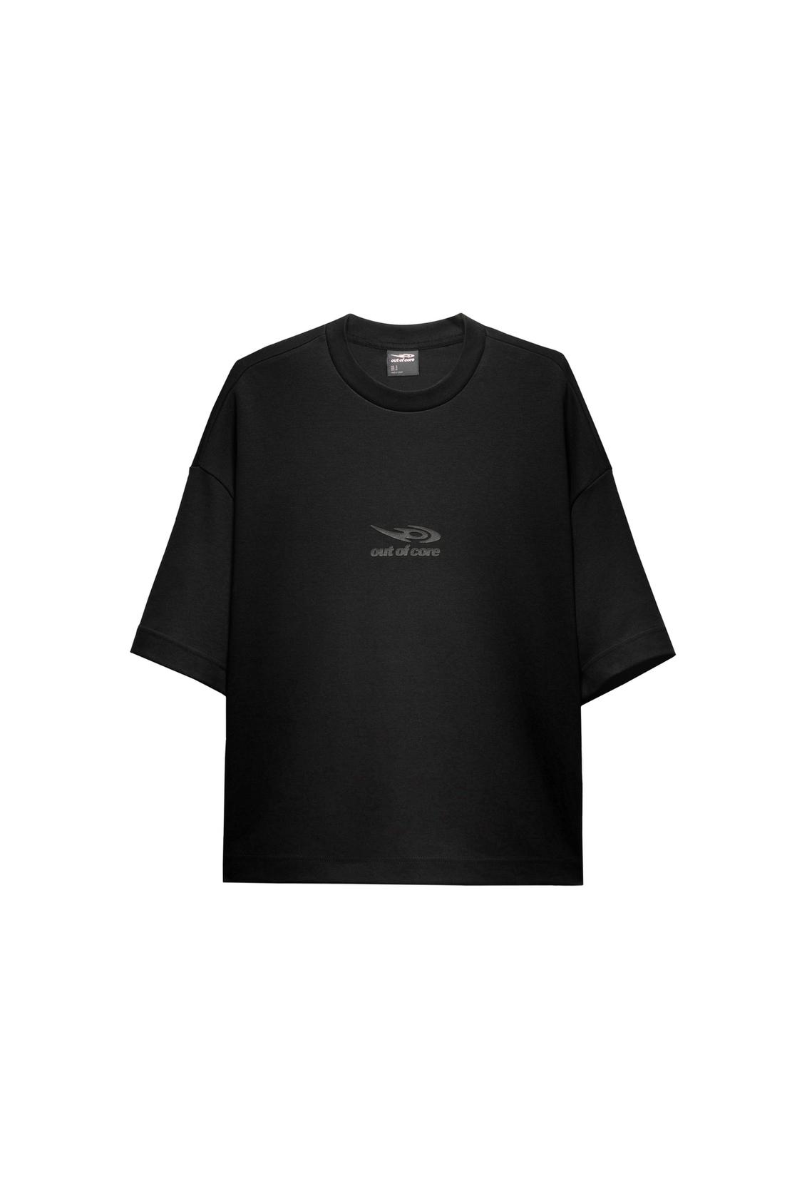 Short sleeve T-shirt with out of core logo