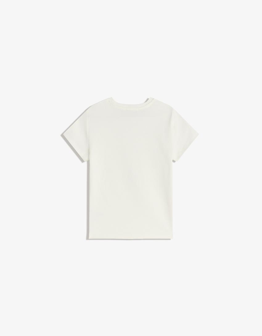 Camiseta manga corta print-Blanco roto-4