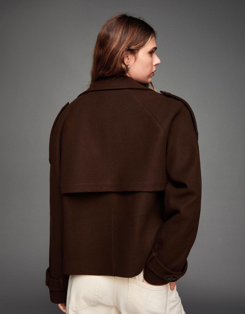 Soft trench coat-Brown