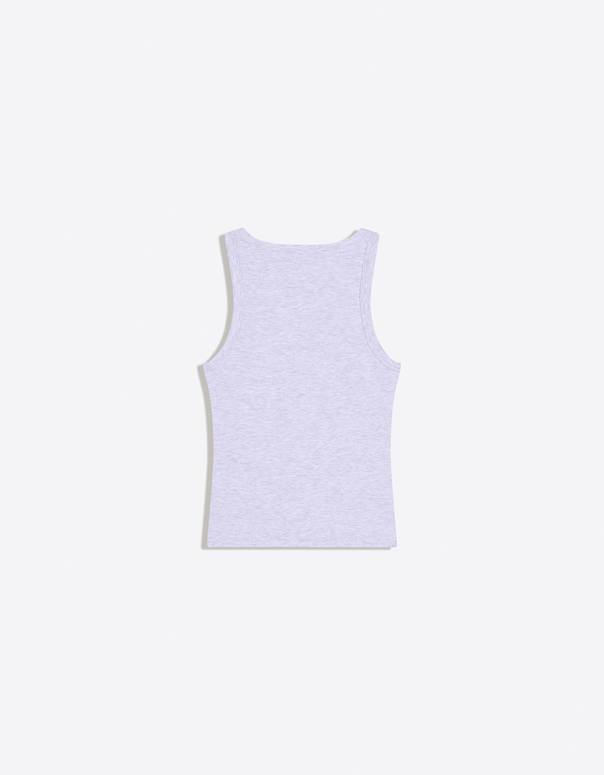 V-neck strappy vest top — Grey