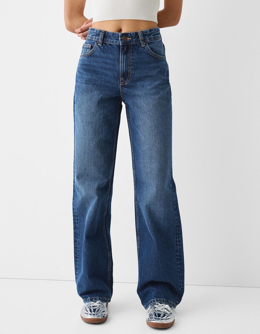 Wide-leg ’90s jeans-Blue-1