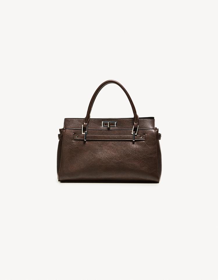 Burgundy tote bag