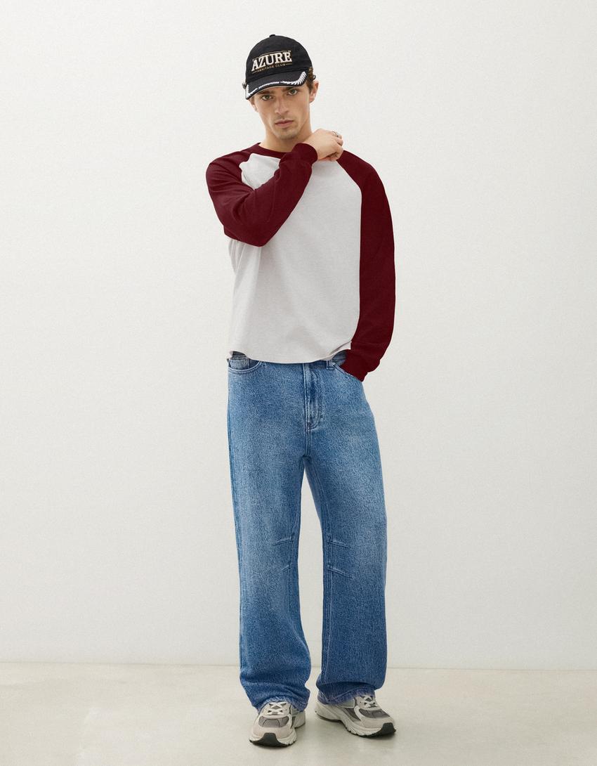 Jeans baggy textura