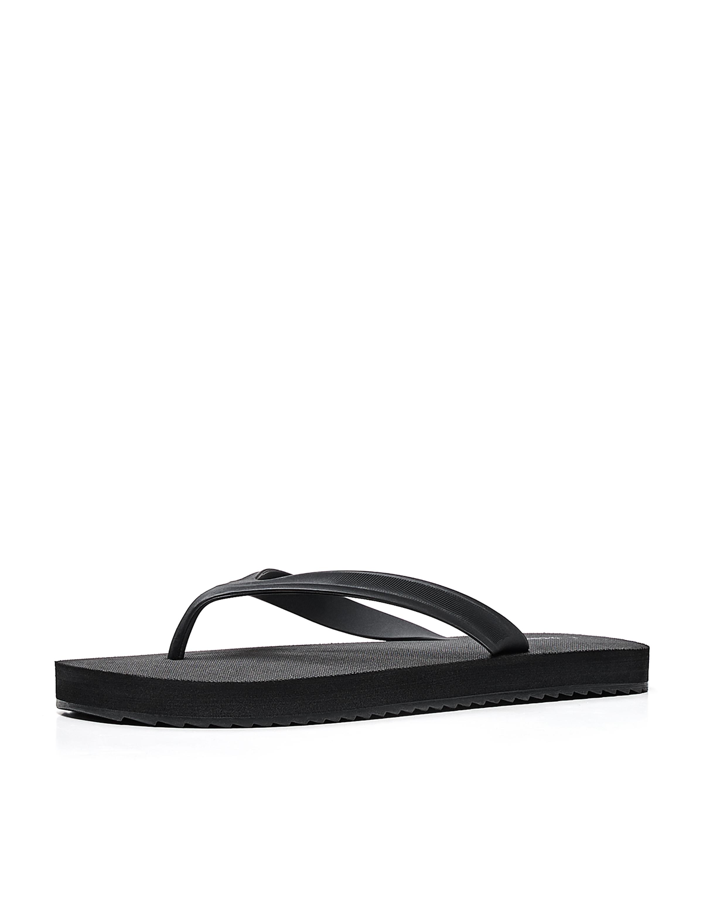 BASIC THONG SANDALS — BLACK