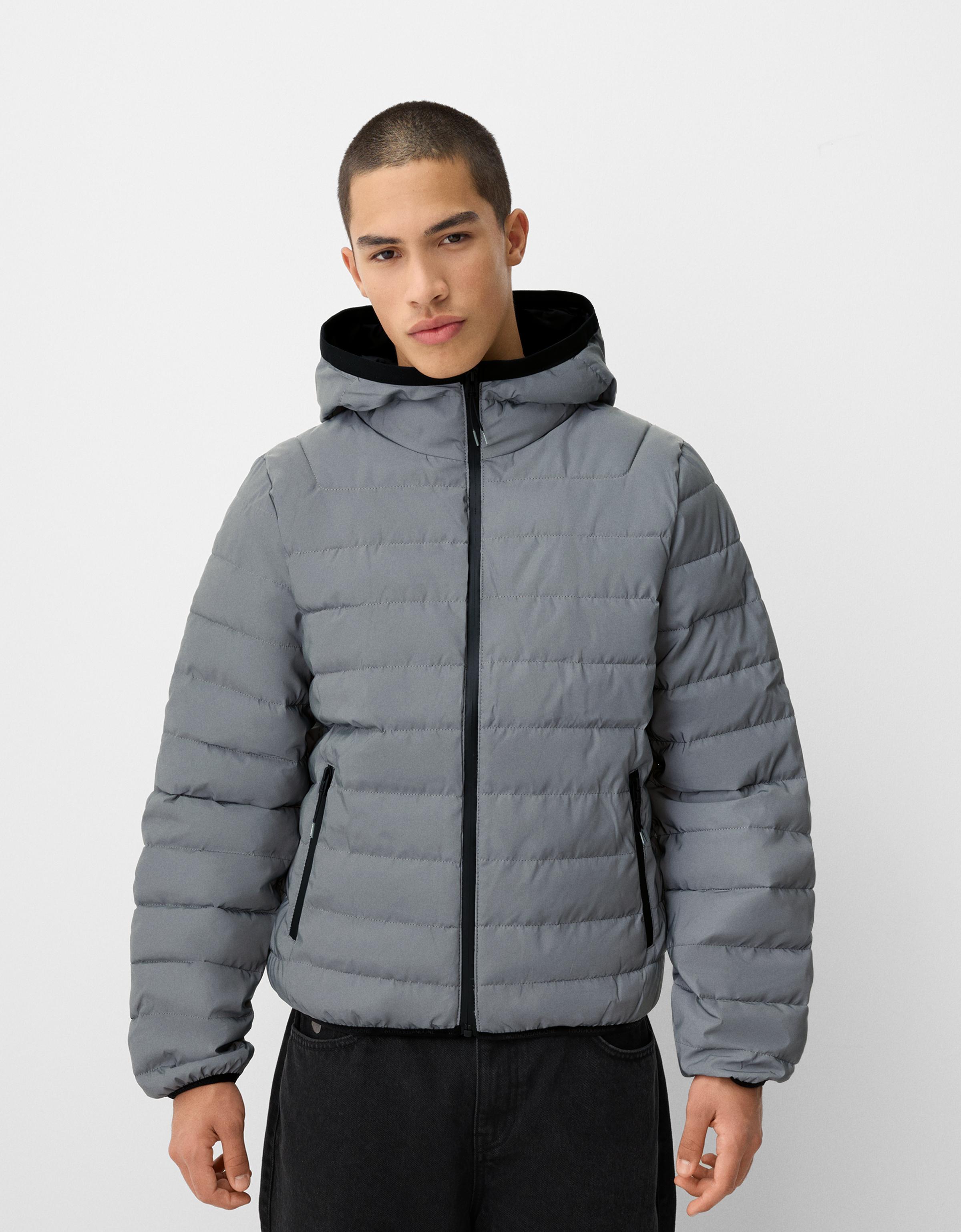 Bershka Leichte Steppjacke Herren Xxl Silber