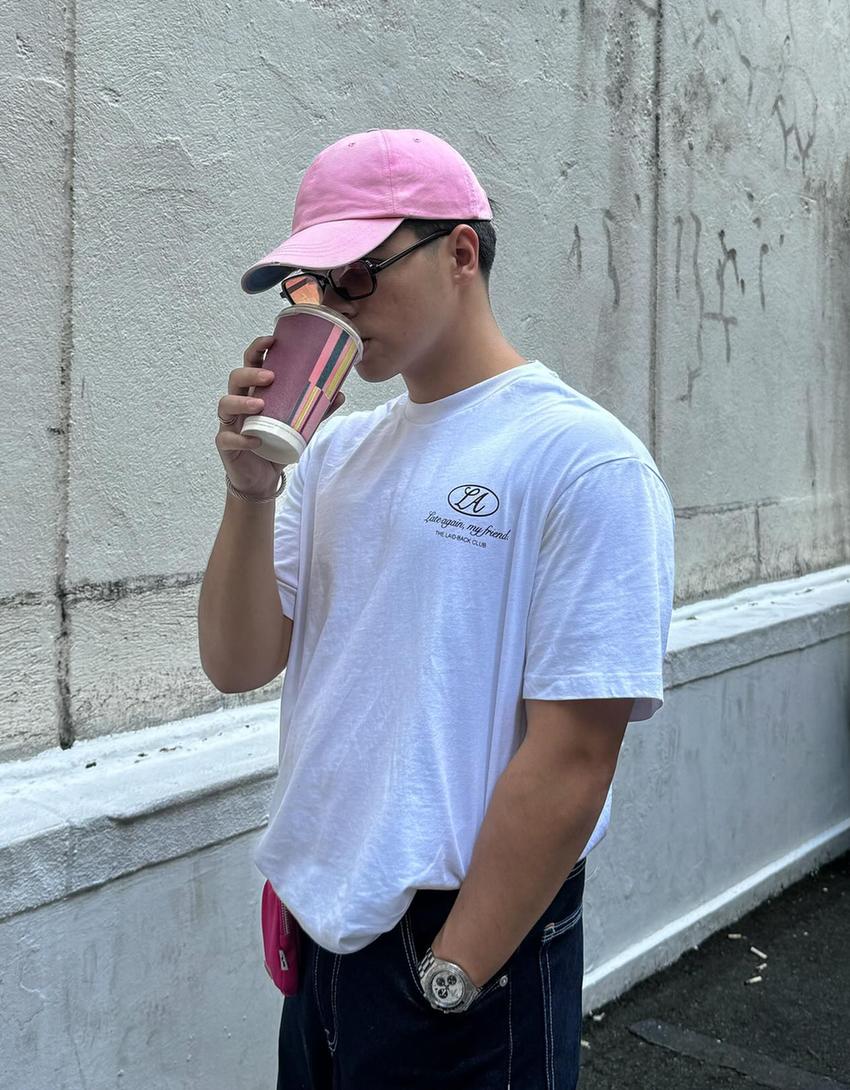 Short sleeve T-shirt with print-White