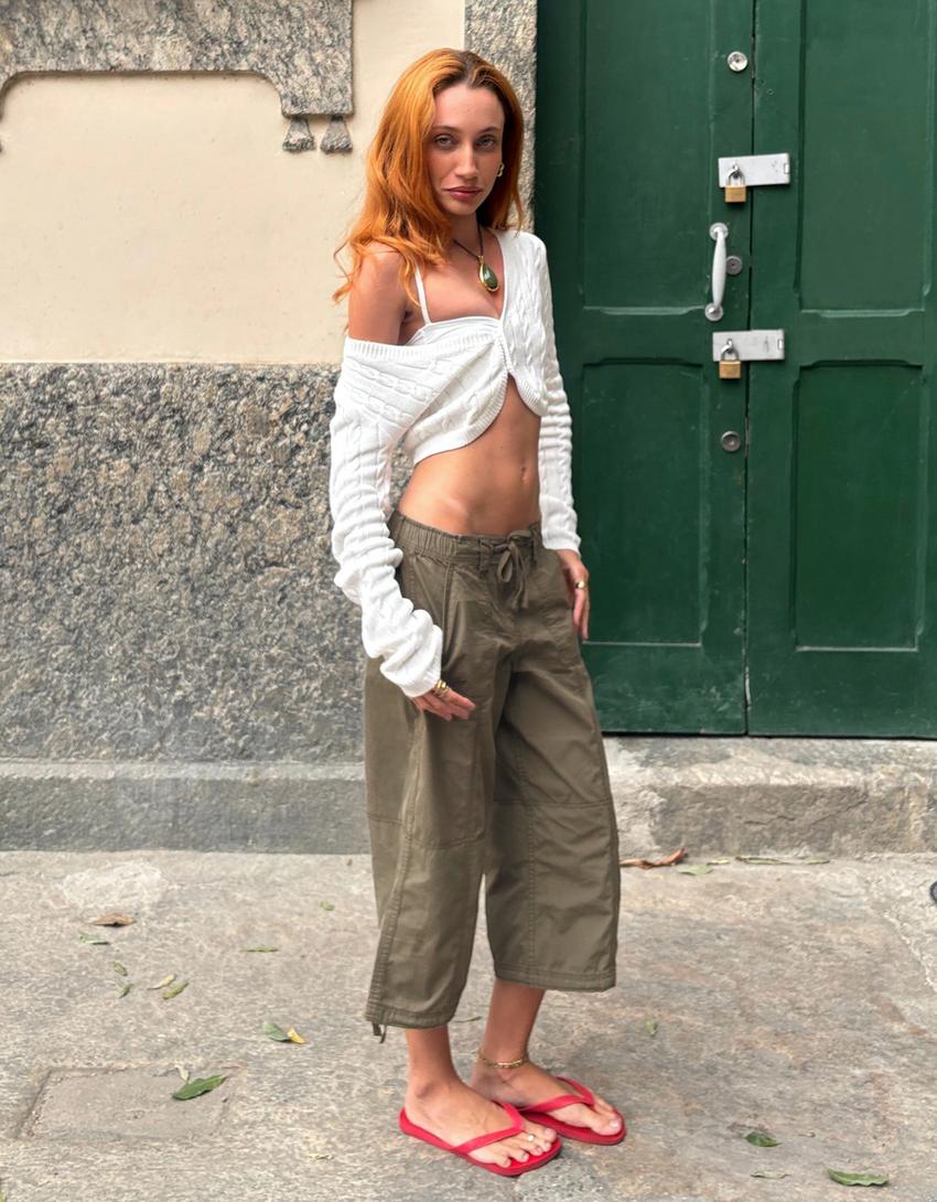 Capris-Khaki
