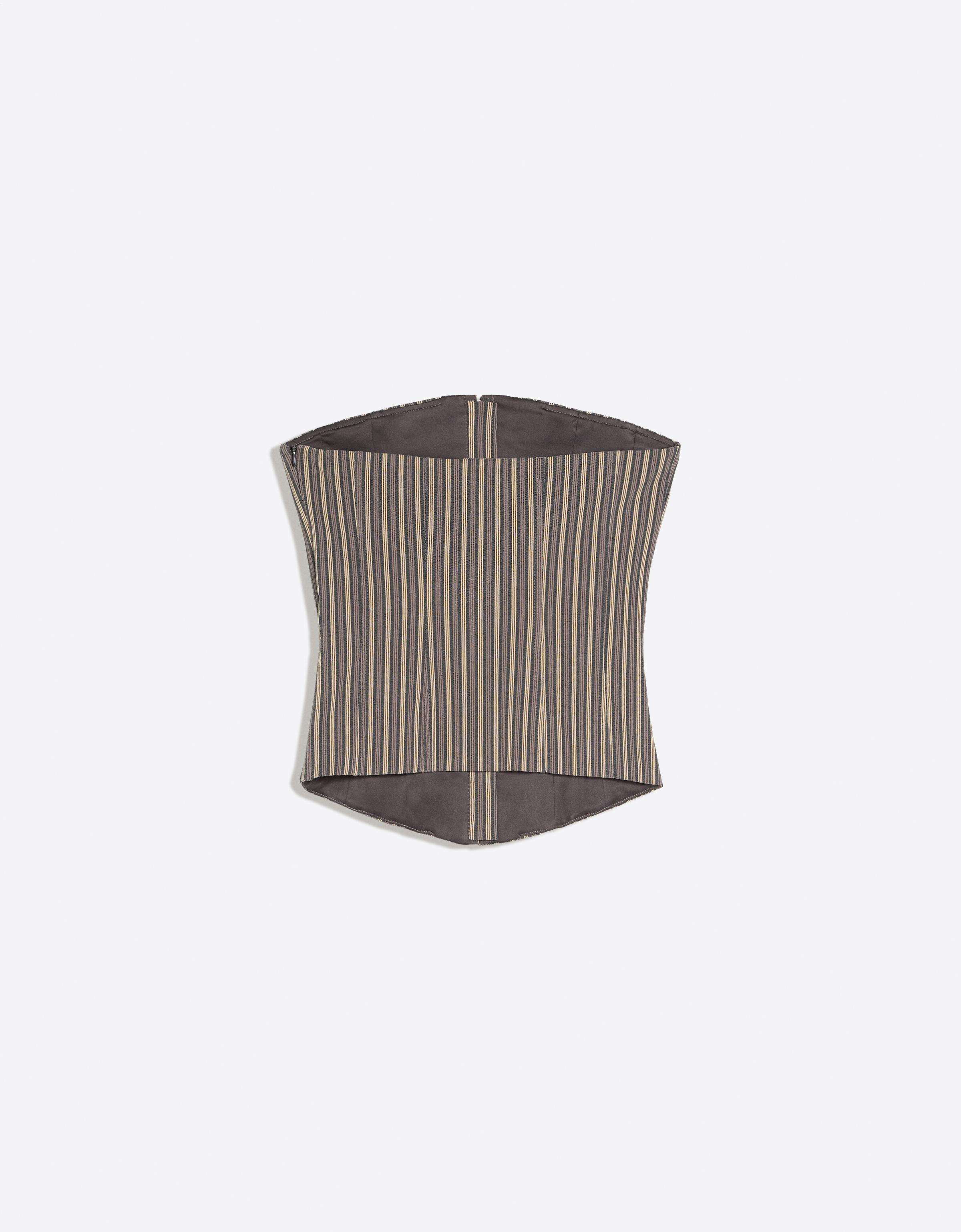 Corset bandeau top — Grey