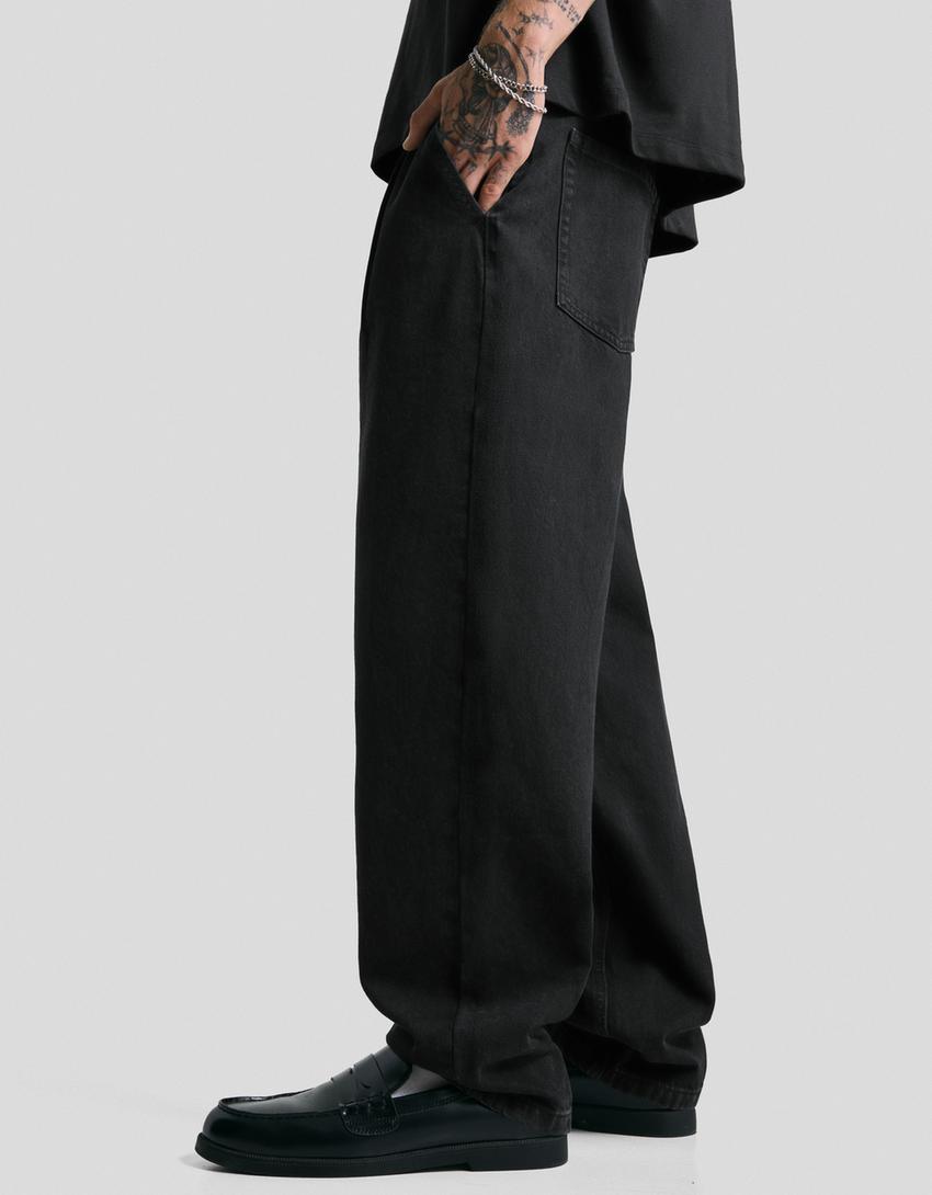 Jeans loose fit-Noir-2