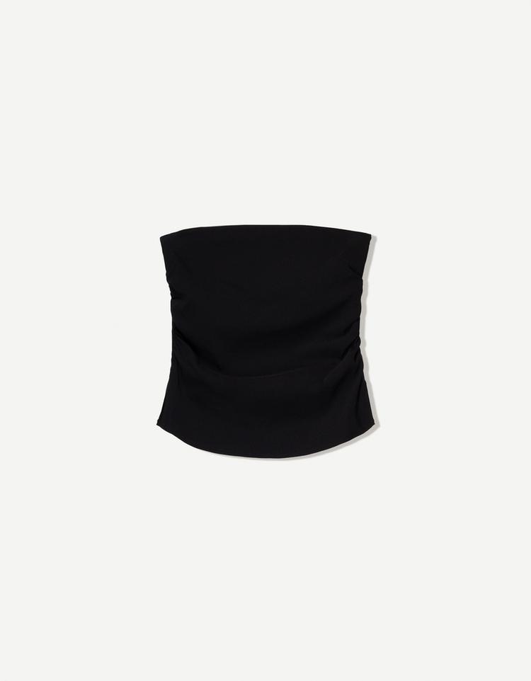 Büzgülü bandeau top