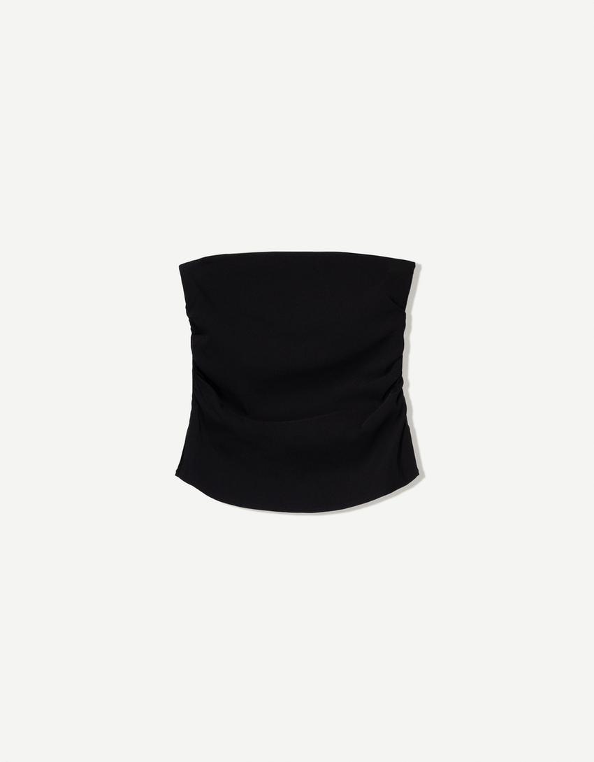 Top elástico bandeau-Negro-3