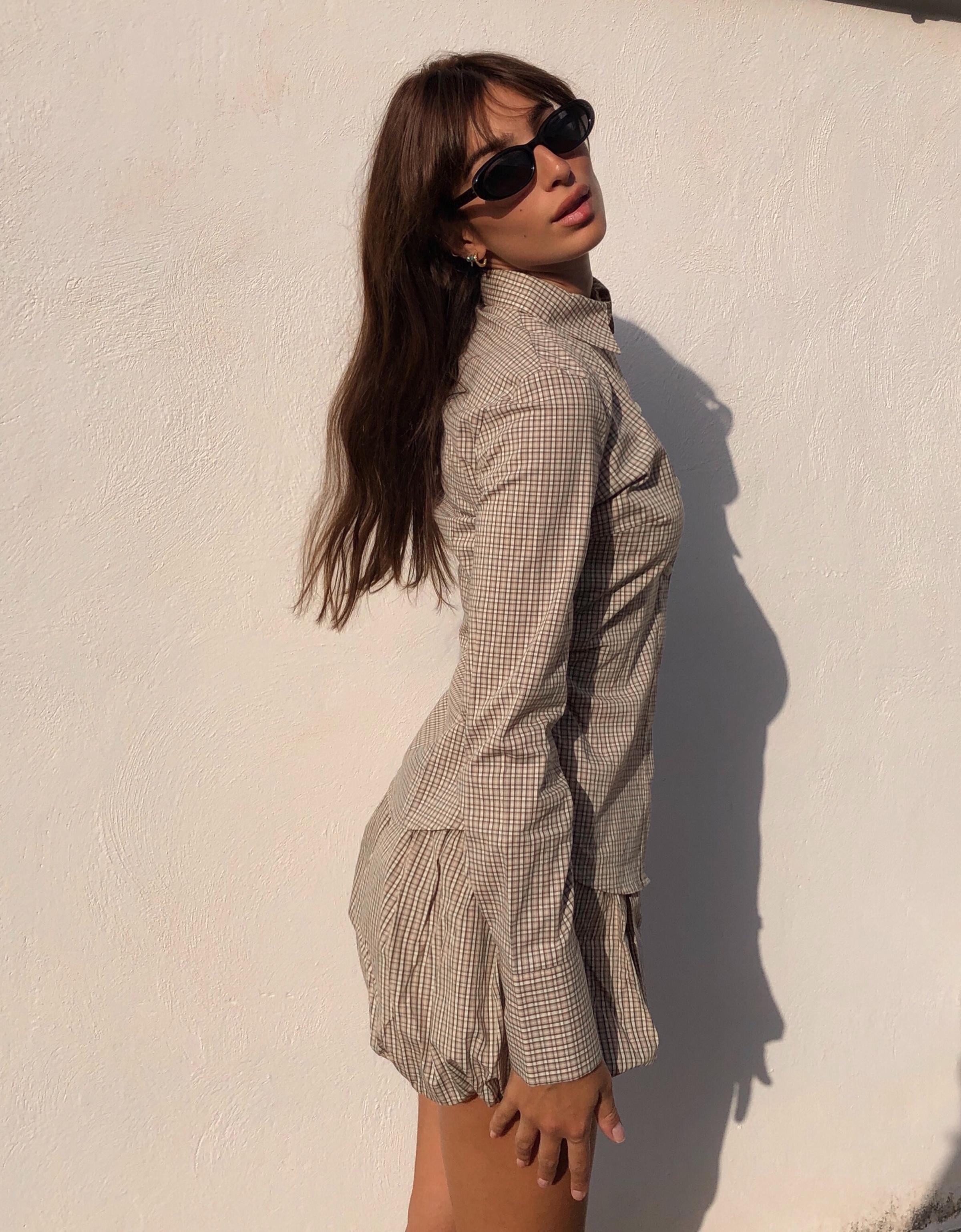 Balloon poplin skort — Sand