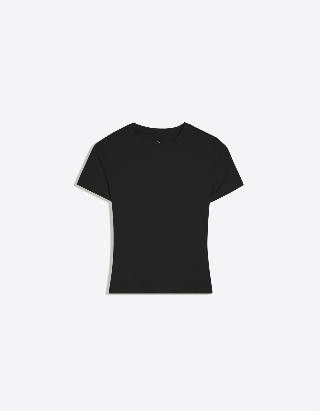 Short sleeve technical fabric breathable & quick-dry T-shirt — Black